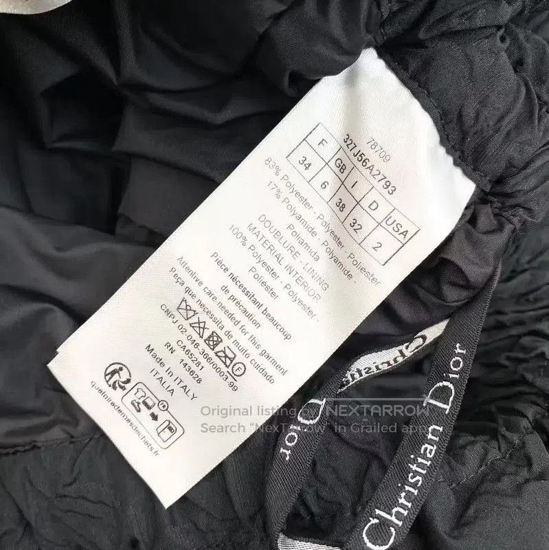 Dior Dior Black Crinkled Womens Skirt . Size 35" - 5 Thumbnail