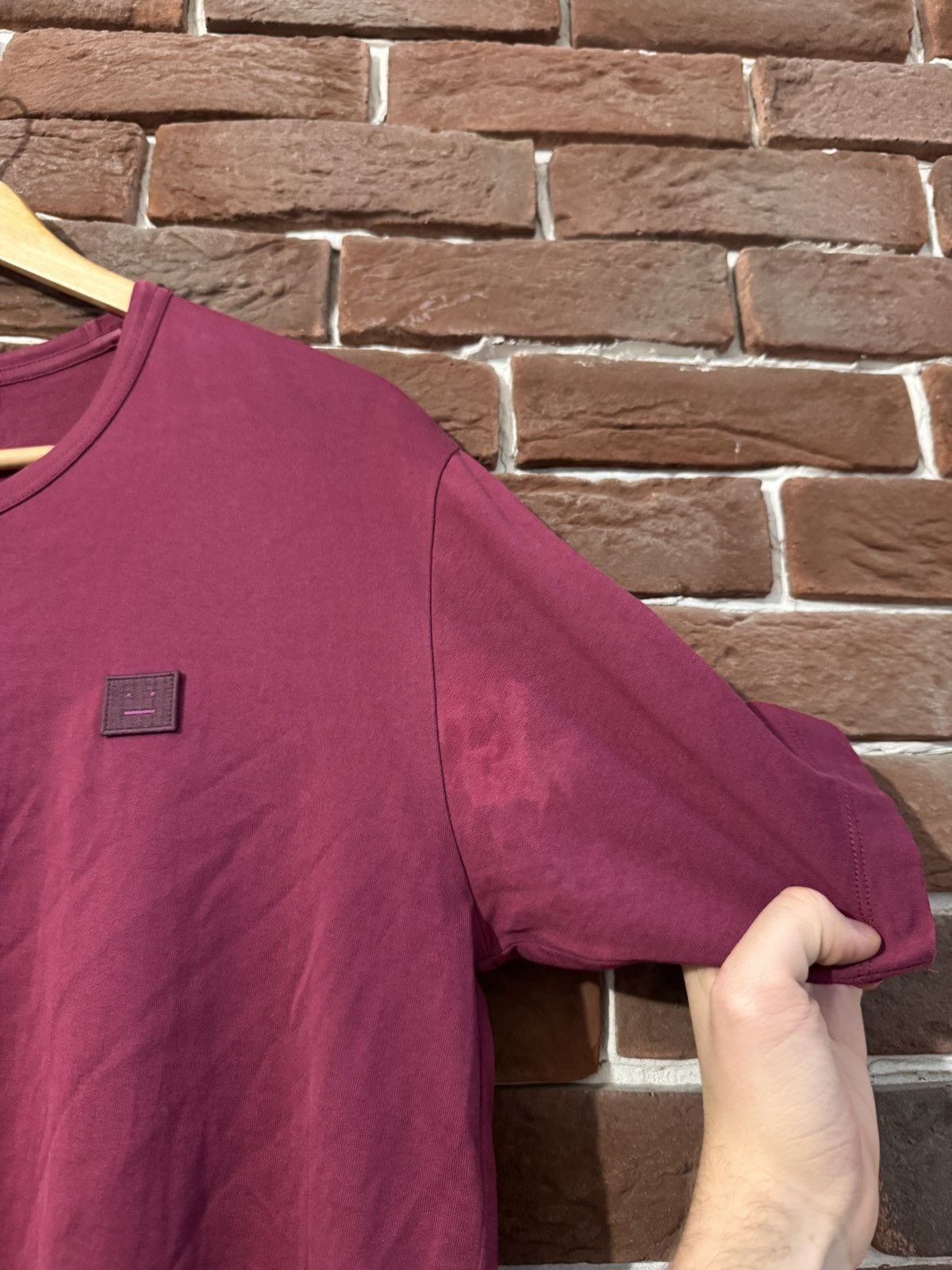 Acne Studios Acne Studios Nash Face Rare Cw Burgund Basic Quality Tee Size US S / EU 44-46 / 1 - 6 Thumbnail