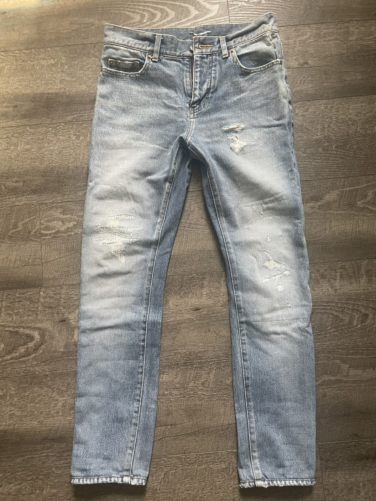 SAINT LAURENT PARIS デニム D02 25インチ Saint Laurent Paris Mens Black Denim D02 M/SK-LW - Size 32