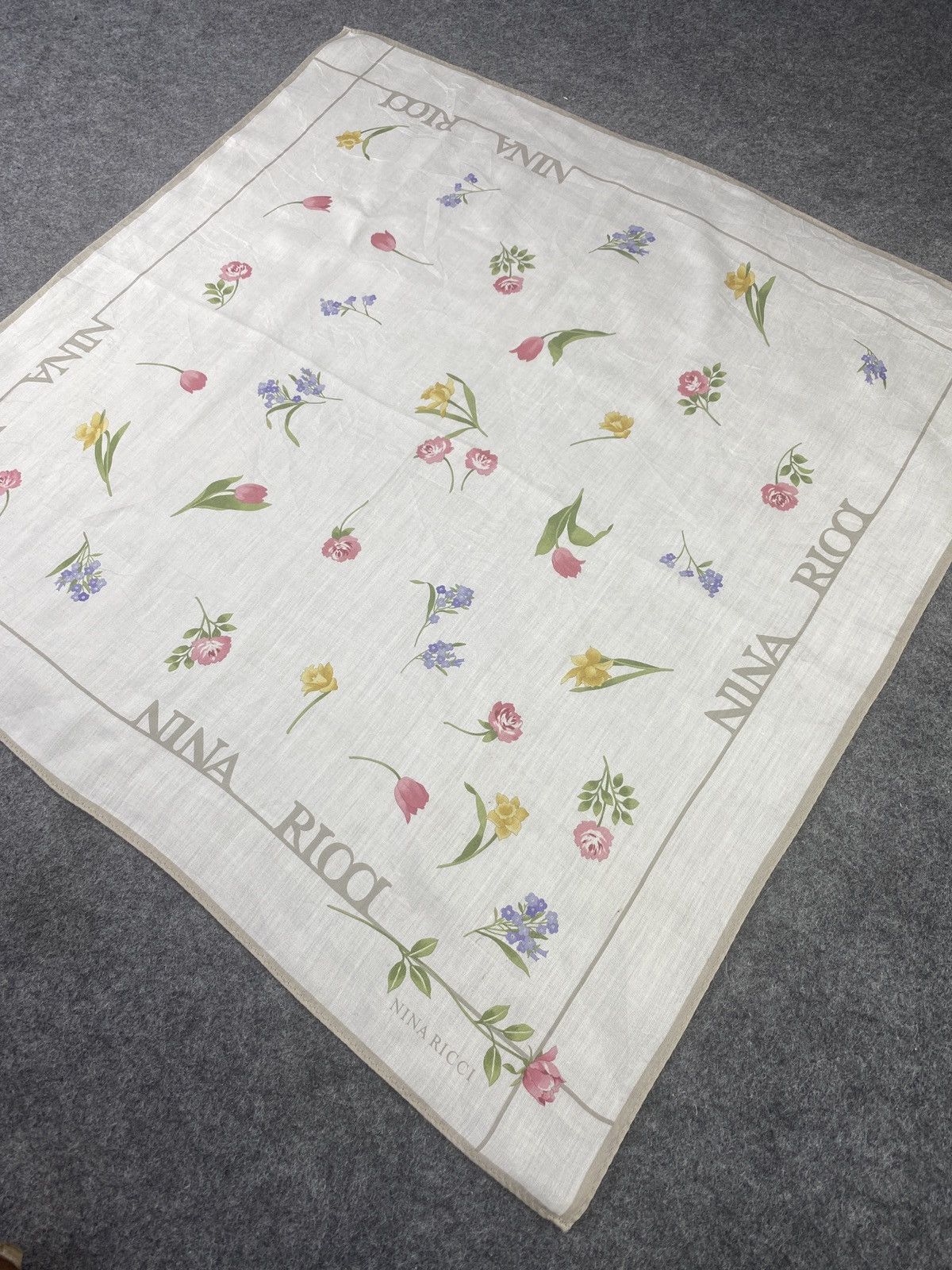 Nina Ricci × Vintage Nina Ricci Handkerchief / Bandana / Neckerchief-B049 Size ONE SIZE - 4 Thumbnail