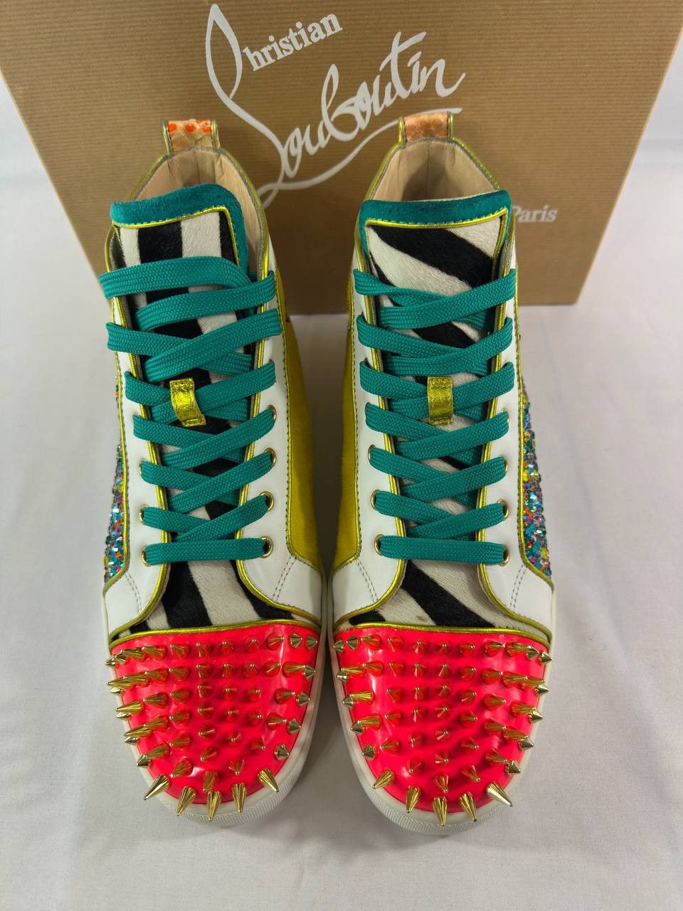 Christian Louboutin Christian Louboutin No Limit Spikes Flat Python Fresh Strass Size US 11 / EU 44 - 6 Thumbnail