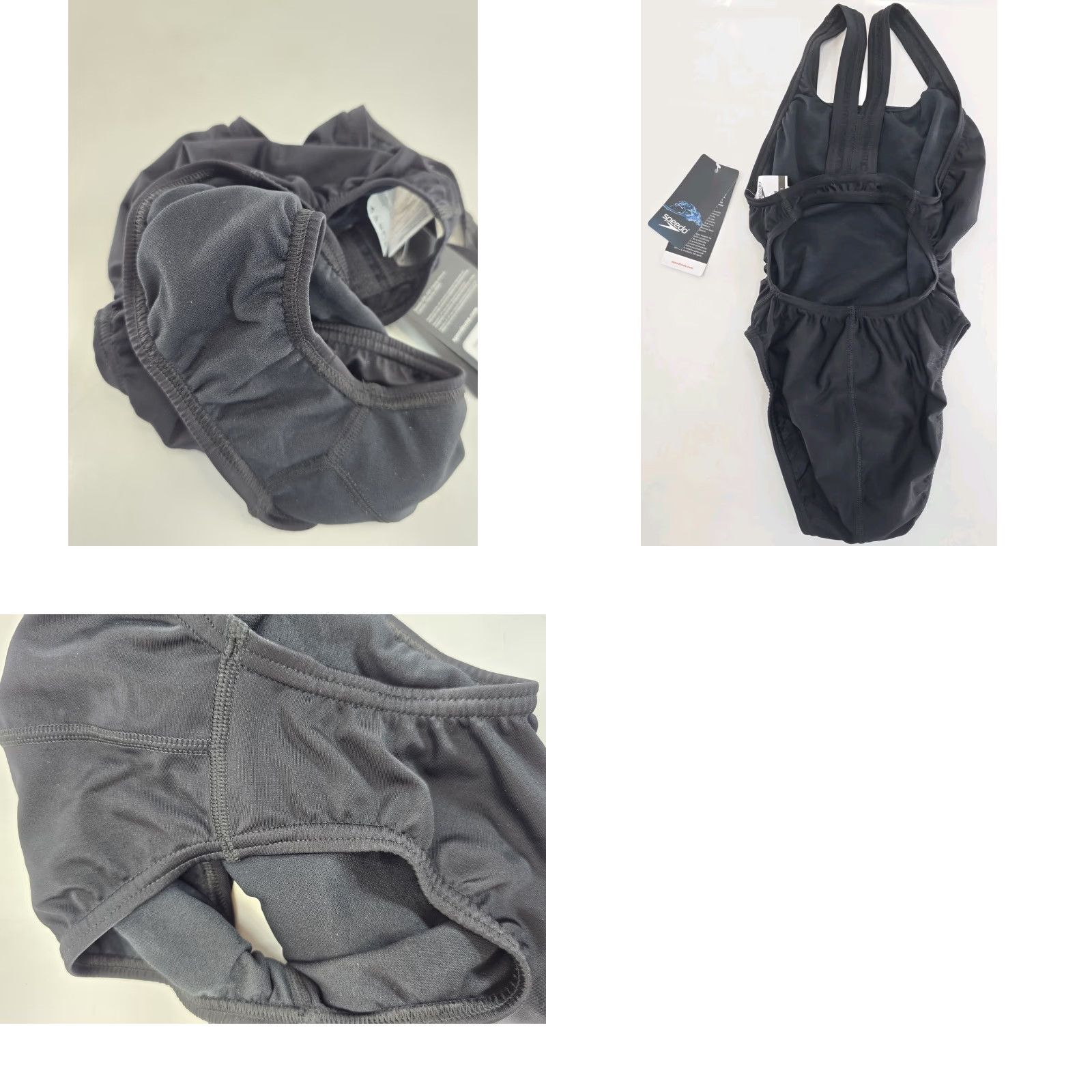 Speedo NWT Speedo Womens Swimsuit One Piece Prolt Super Pro Solid Adult - Black - Sz 26 Size ONE SIZE - 9 Thumbnail
