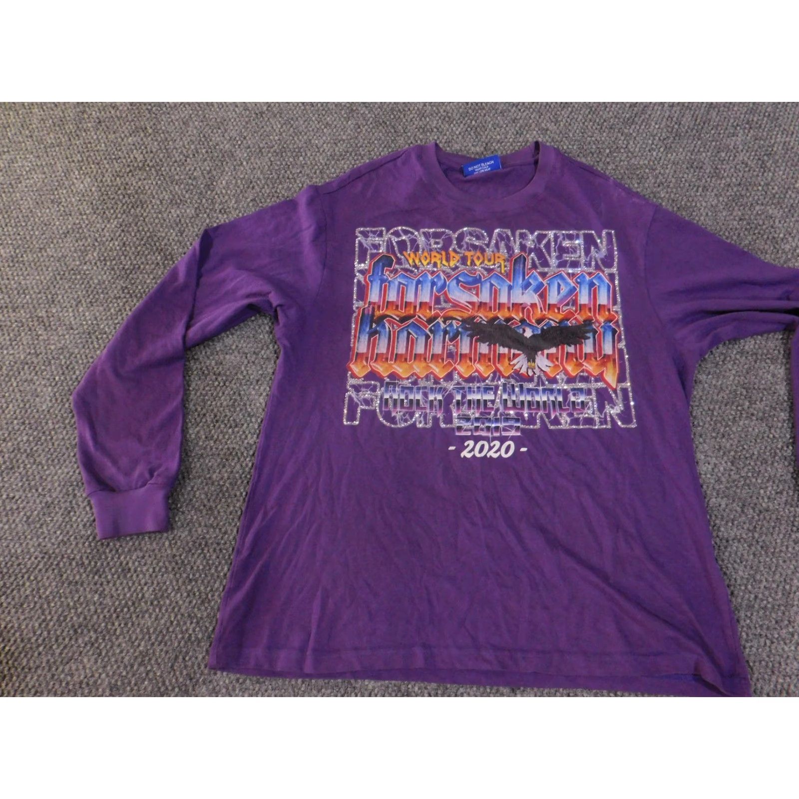 Harmony Forsaken Harmony Shirt Mens XL Purple World Tour 2020 Eagle Rhinestone Long Sleeve Shirt Size US XL / EU 56 / 4 - 3 Thumbnail