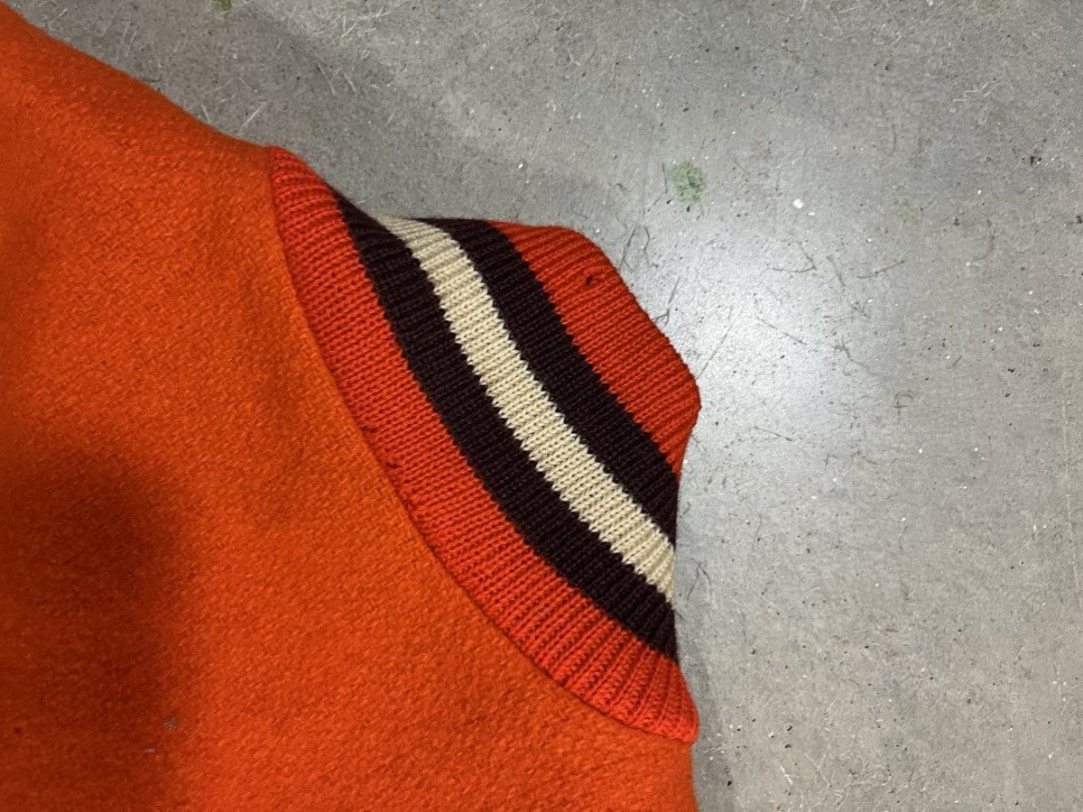 Vintage Vintage 50s Orange Wool Varsity Jacket Size US M / EU 48-50 / 2 - 13 Thumbnail