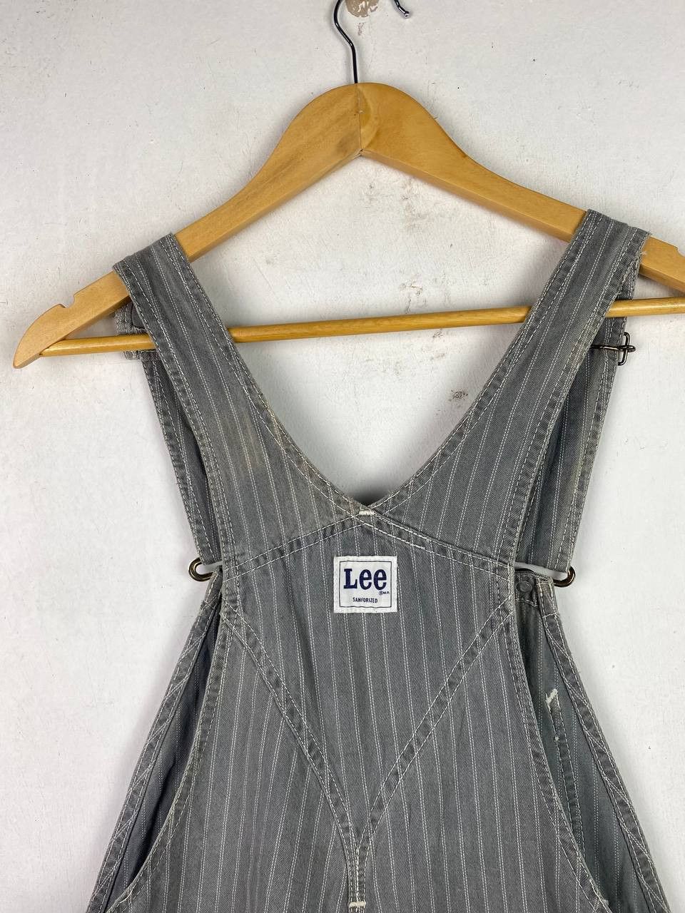 Lee vintage lee hickory striped overall denim Size US 37 - 14 Thumbnail