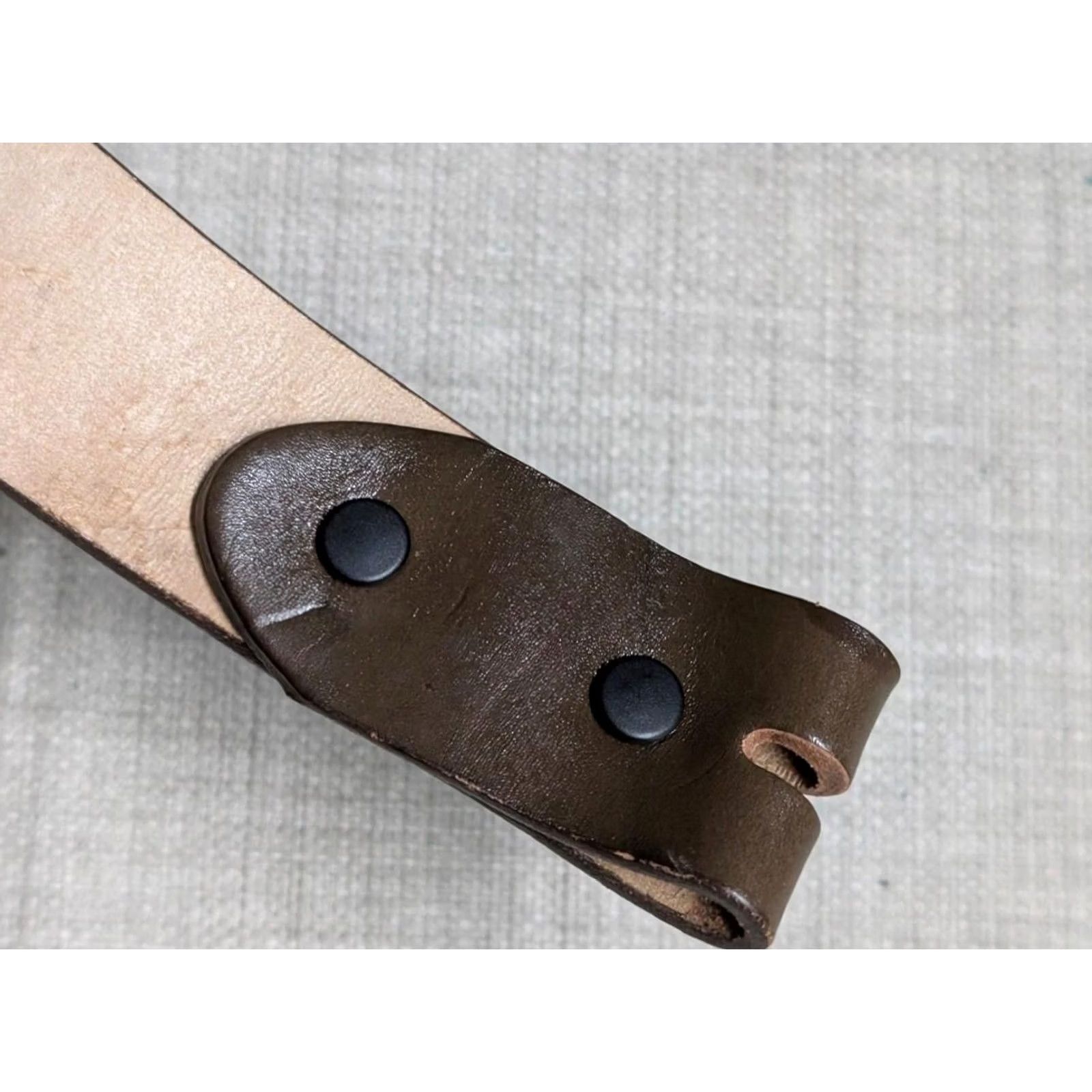 Vintage vintage TOOLED buckle belt WESTERN handcrafted 34 brown COWHIDE leather COWBOY Size 34 - 4 Thumbnail