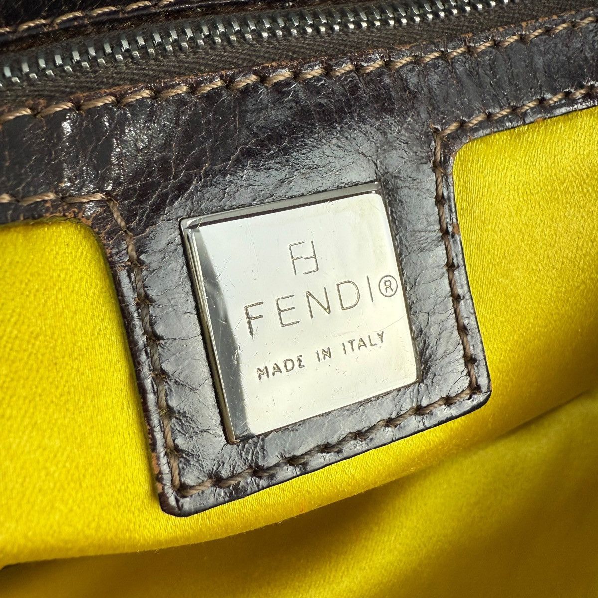 Fendi Fendi Embroidered Flowers Denim Baguette Shoulder Bag Size ONE SIZE - 7 Thumbnail