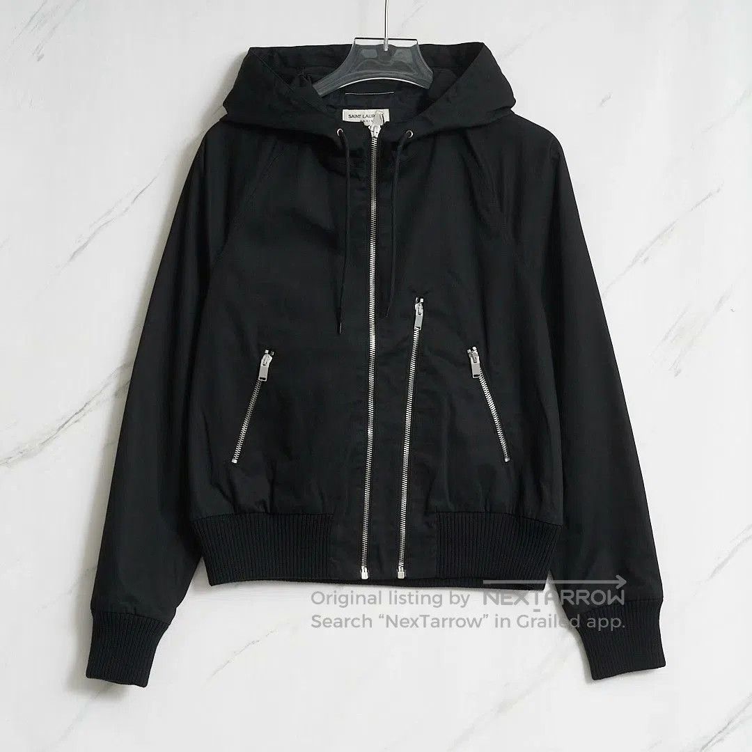 Saint Laurent Paris Saint Laurent Men's Black Hooded Jacket. Size US M / EU 48-50 / 2 - 1 Thumbnail