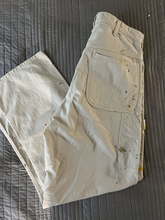 Orslow 60's PAINTER PANTS - ECRU WITH PAINT