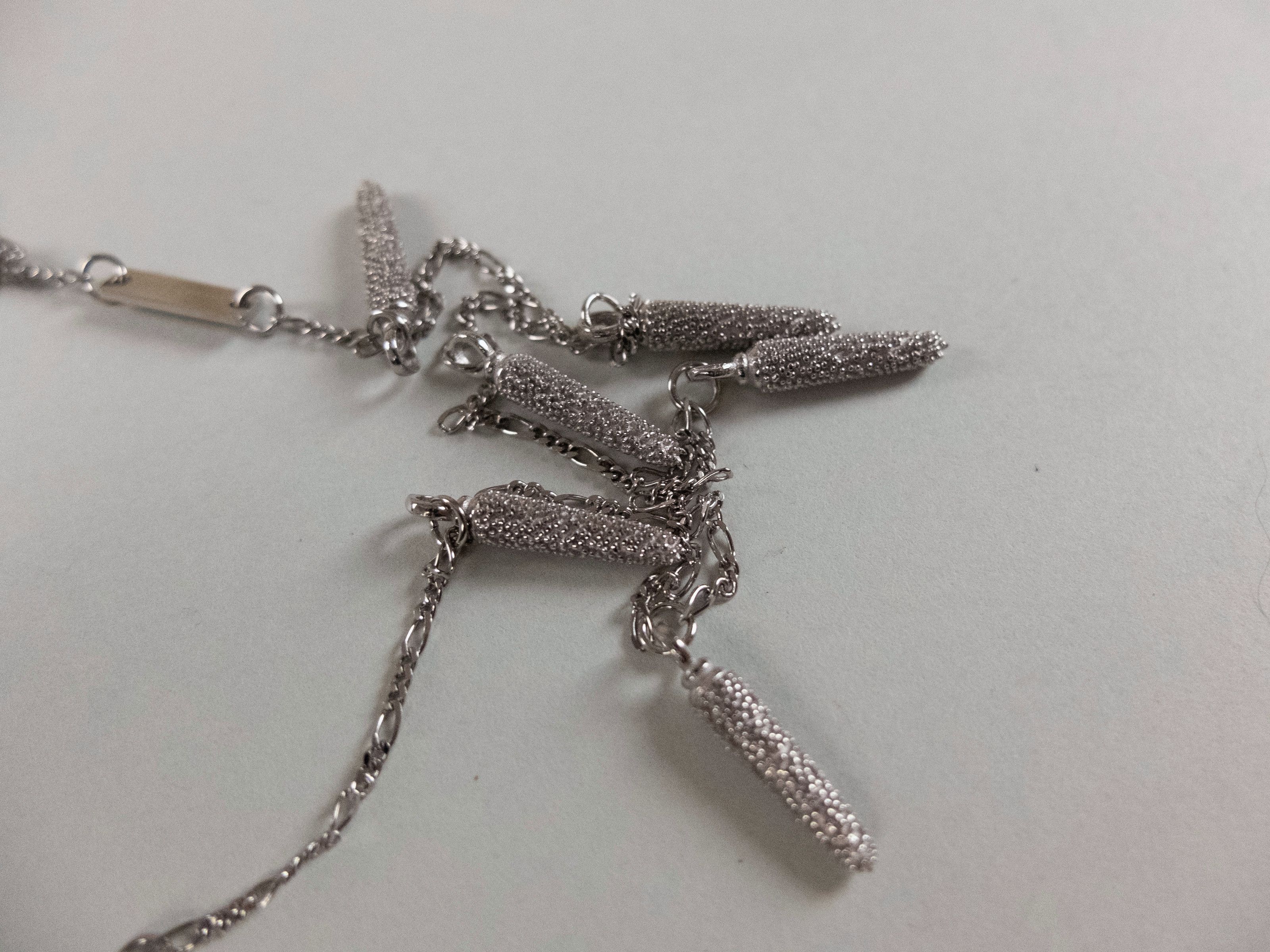 Bottega Veneta BOTTEGA VENETA Figaro sterling silver cones chain necklace q Size ONE SIZE - 7 Thumbnail