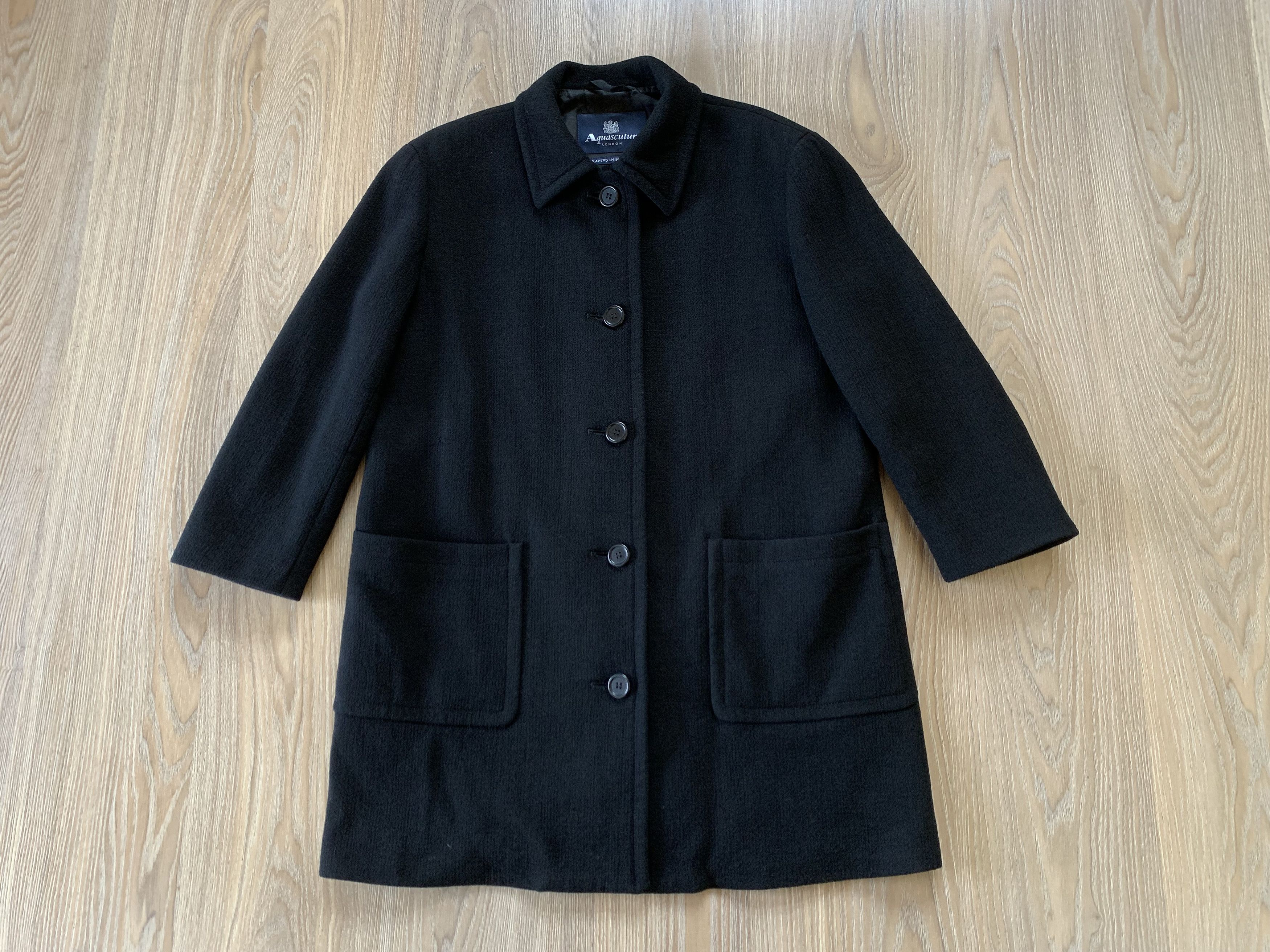 Aquascutum × Vintage Aquascutum London Women's Vintage Wool Coat Size M / US 6-8 / IT 42-44 - 2 Thumbnail