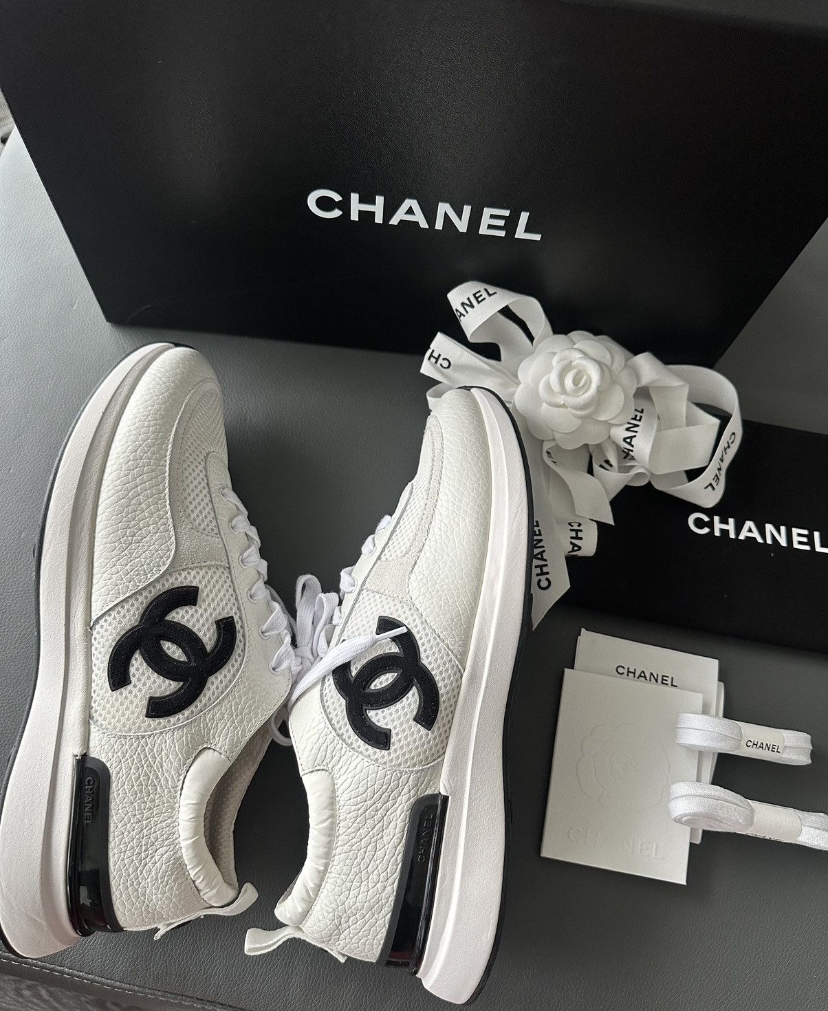 Chanel Super Rare Limited Edition Chanel Logo Men’s Sneaker Size US 11 / EU 44 - 11 Thumbnail