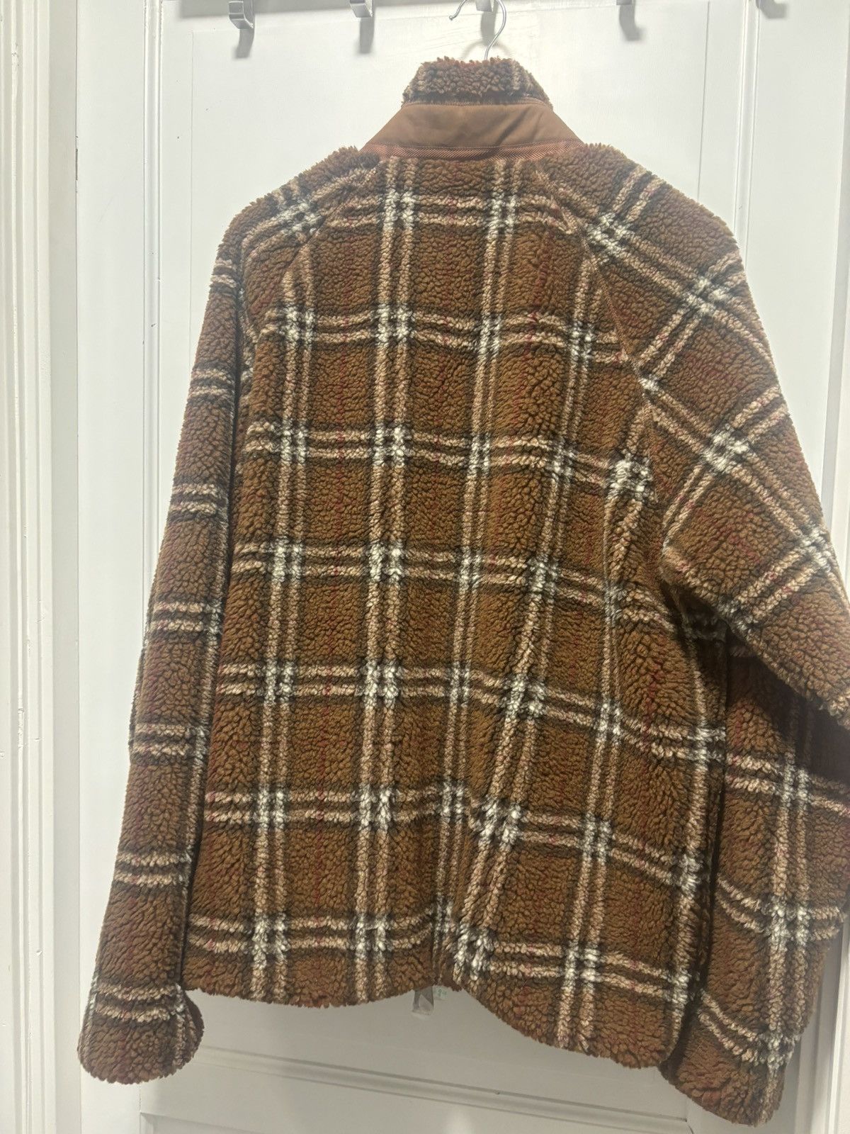Burberry Burberry Brown Vintage Check Fleece Funnel Neck Jacket Size US XL / EU 56 / 4 - 2 Thumbnail