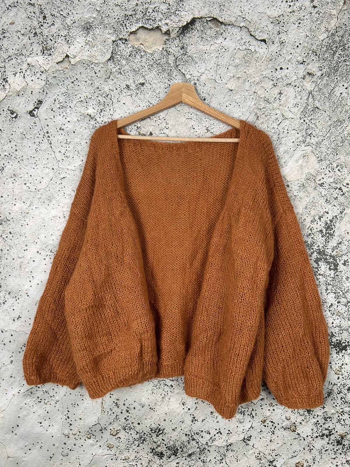 Vintage Vintage Mohair Avantgarde Cardigan Handmade Knit Sweater Size US L / EU 52-54 / 3 - 1 Thumbnail