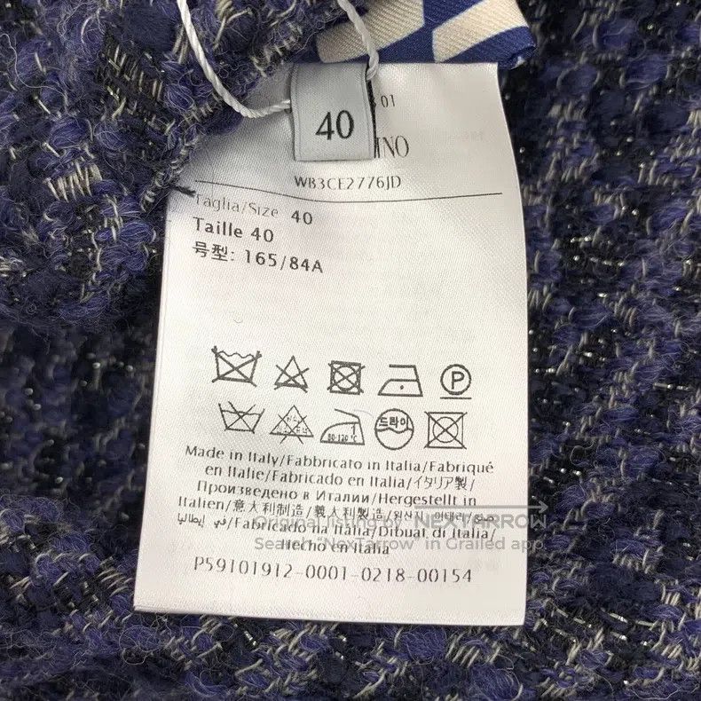 Valentino Valentino Dark blue studded buttoned wool tweed jacket Size M / US 6-8 / IT 42-44 - 6 Thumbnail