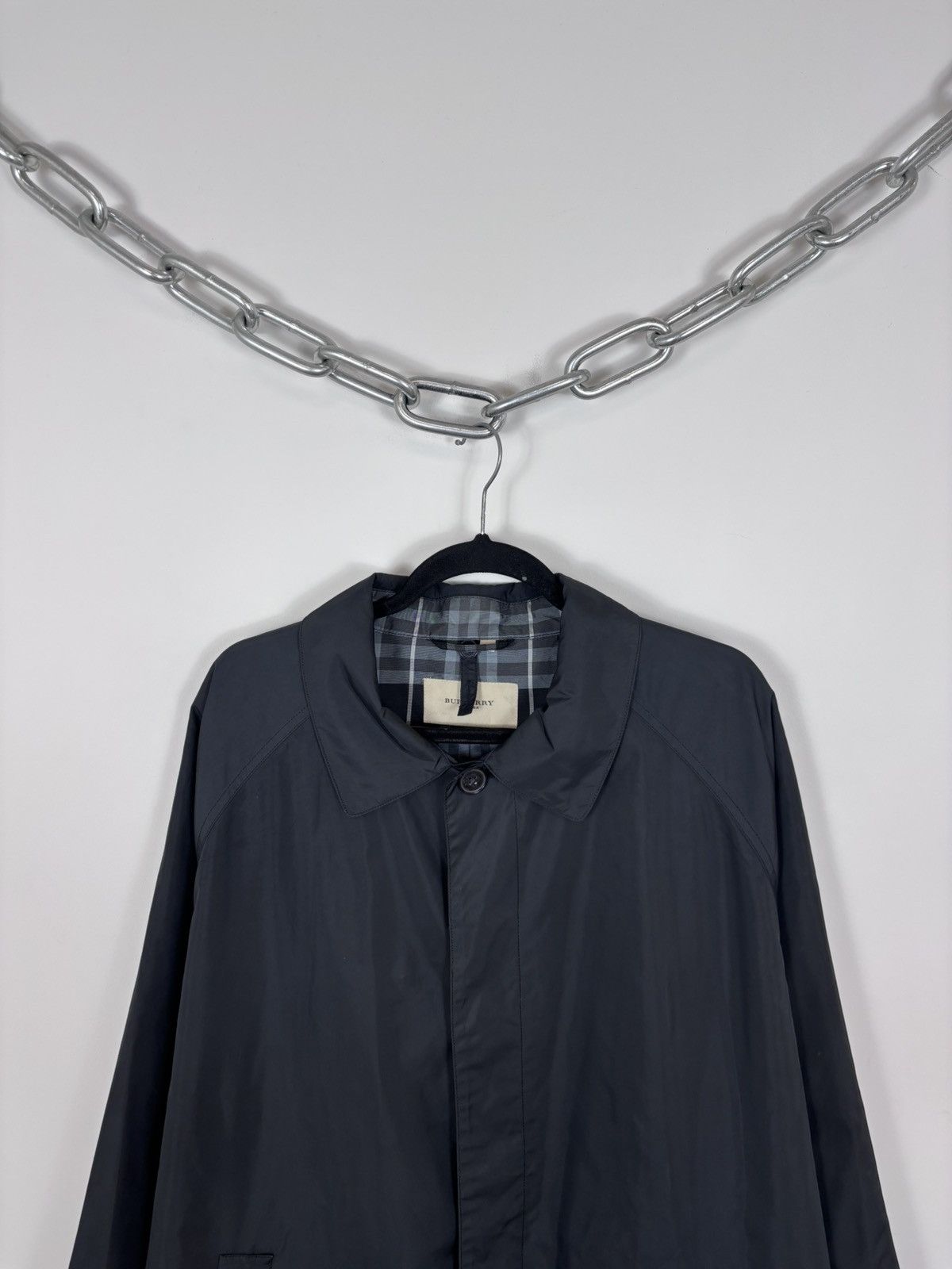 Burberry Burberry London Men’s Black Trench Coat Nova Check Lined Size US XL / EU 56 / 4 - 4 Thumbnail