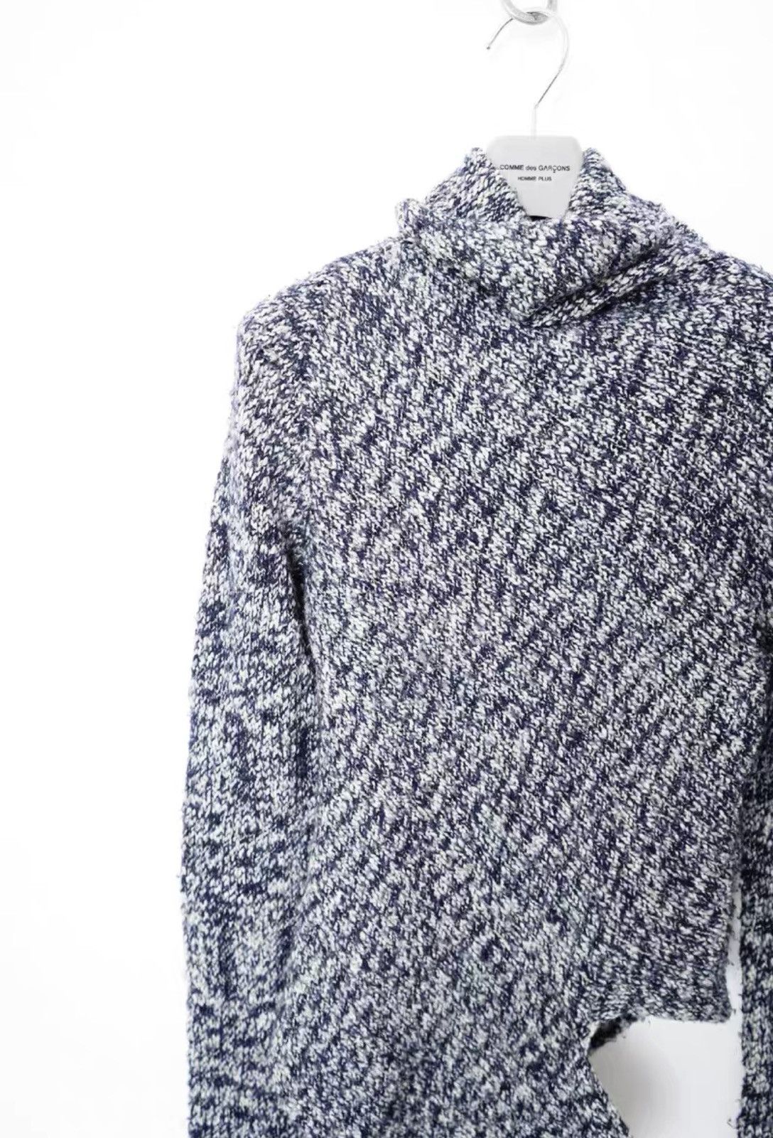 Yohji Yamamoto Yohji Yamamoto Wool High Neck Irregular Knit Sweater Size S / US 4 / IT 40 - 3 Thumbnail