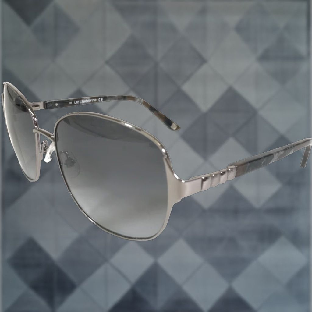 Liz Claiborne Women's Oversized Round Sunglasses UV400 Gray Lenses