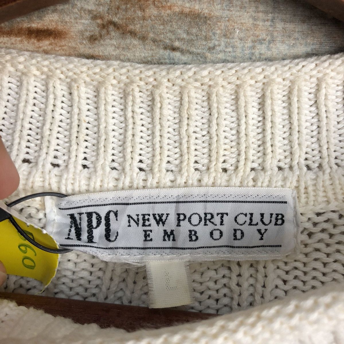 Vintage DL NPL White vintage sweatshirt Knitwear #C560 Size US L / EU 52-54 / 3 - 7 Thumbnail