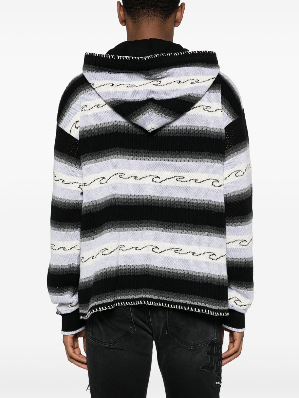 Amiri o1orln1025 Wave Striped Hoodie in Multicolor Size US M / EU 48-50 / 2 - 4 Thumbnail
