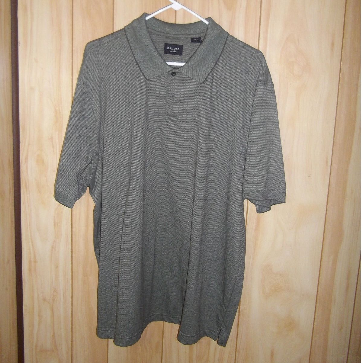 Haggar Haggar Striped Collared Short Sleeve Polo Shirt XL Size US XL / EU 56 / 4 - 1 Thumbnail