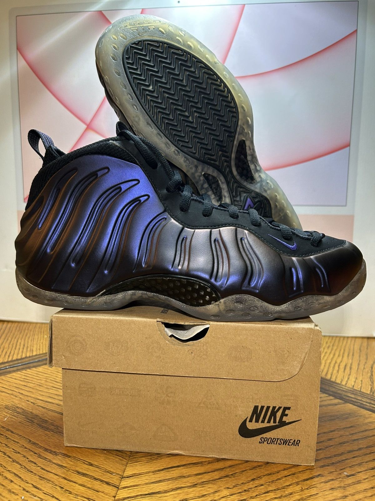 Nike Size 11 - Nike Air Foamposite One 2009 OG Eggplant LIKENEW Size US 11 / EU 44 - 1 Thumbnail