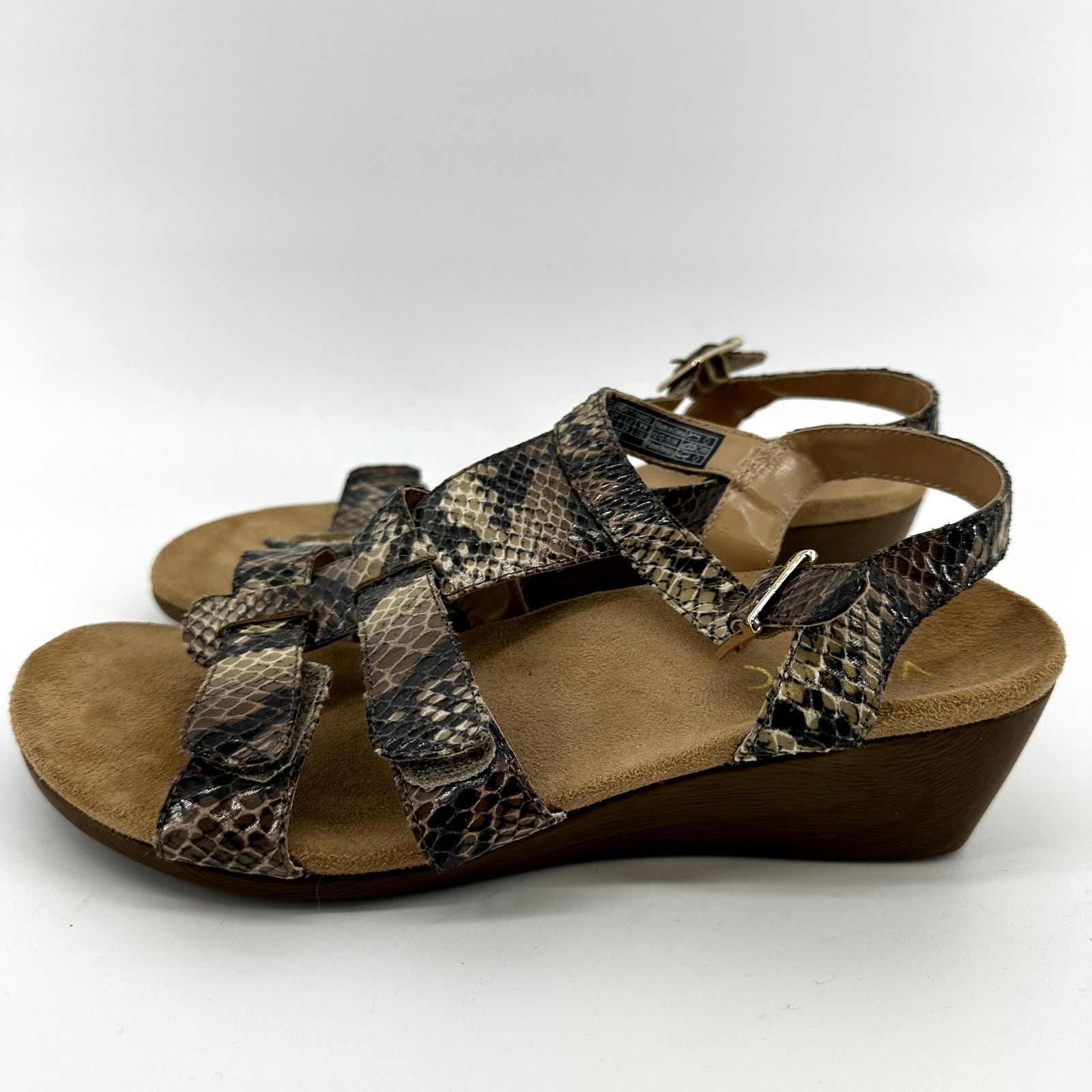 Vionic Vionic Glenda Orthaheel Sandals Snakeskin Wedge Leather 8 Size US 8 / IT 38 - 3 Thumbnail