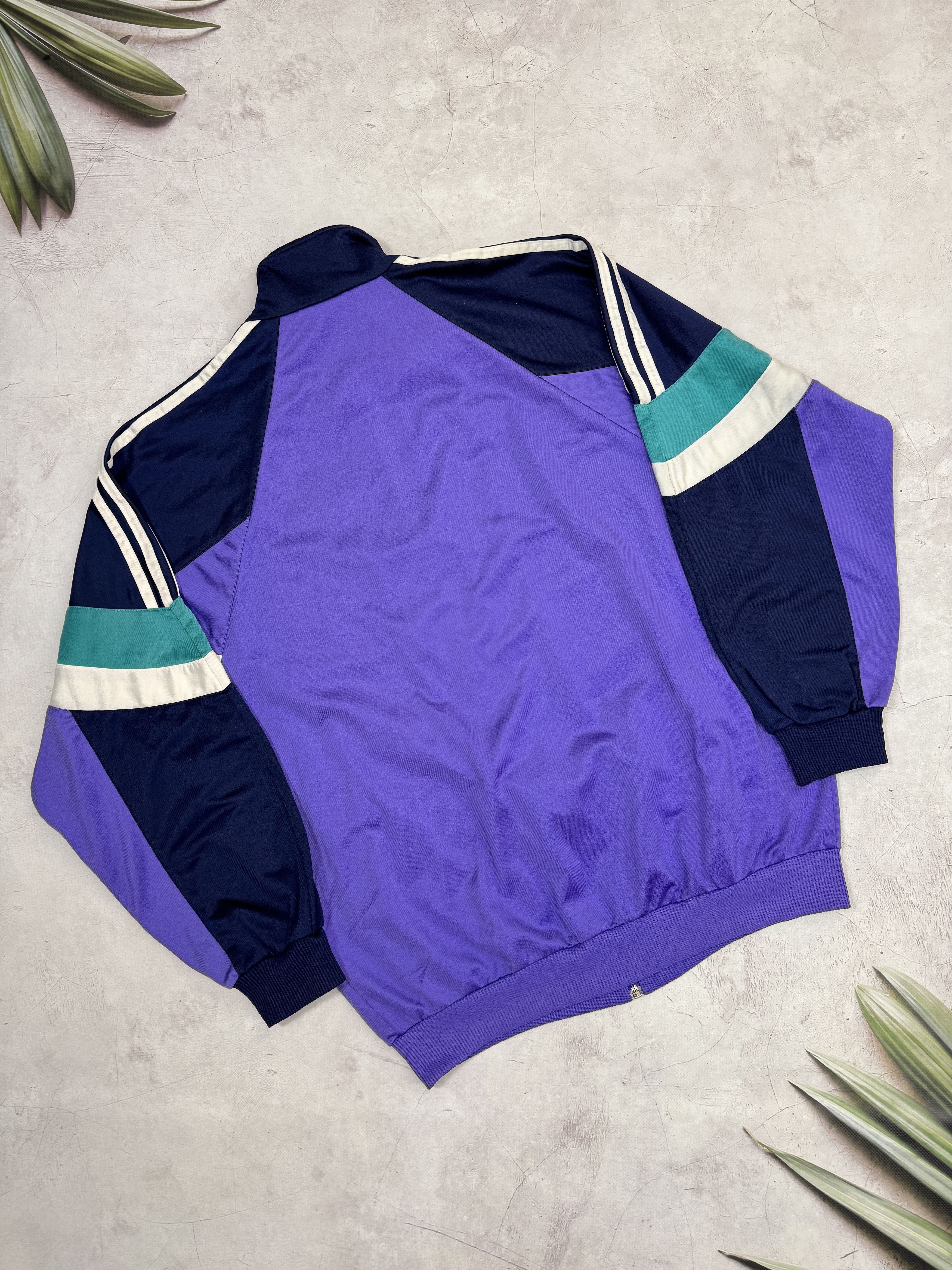Adidas × Vintage Vintage Adidas Track Jacket Purple & Dark Blue Size US L / EU 52-54 / 3 - 20 Thumbnail