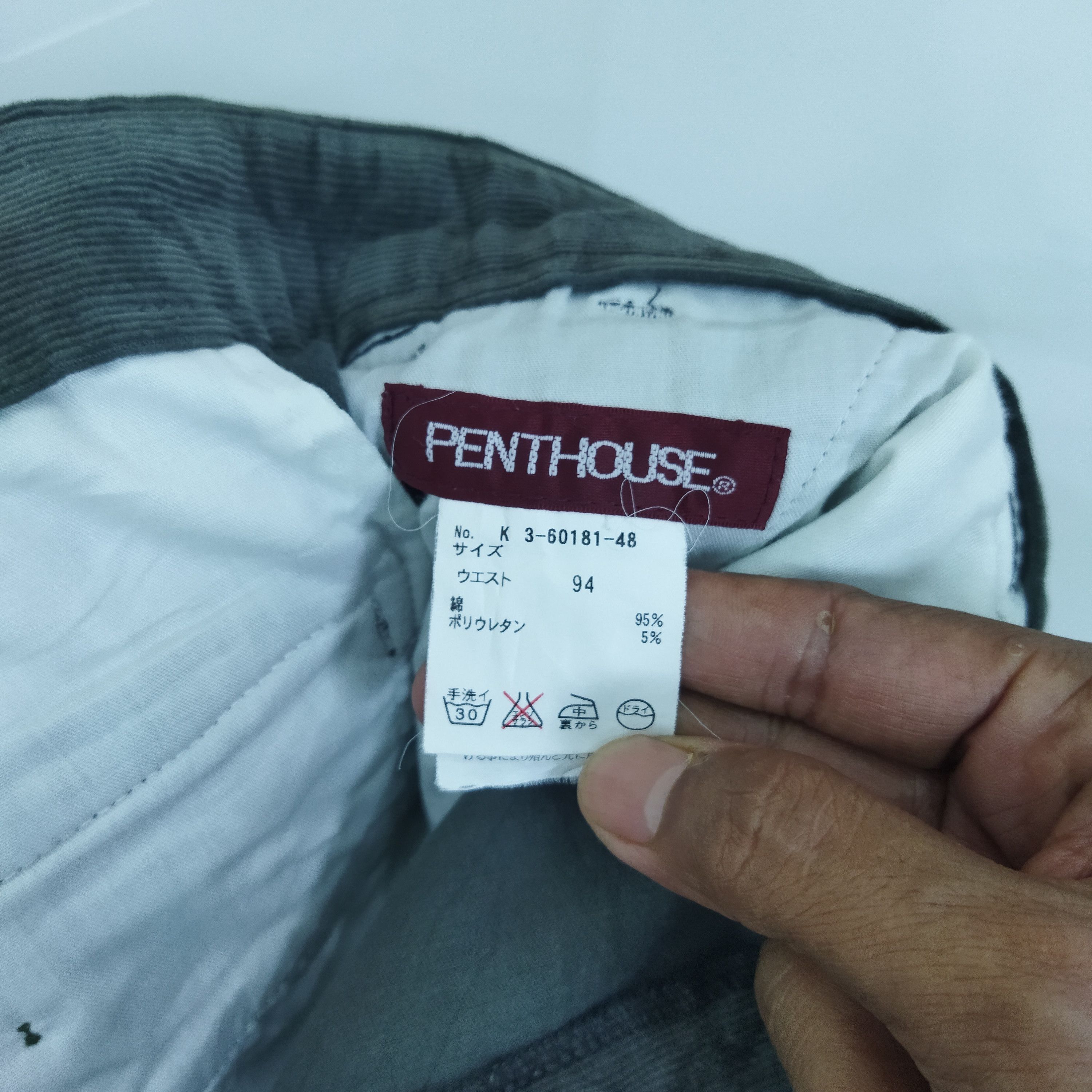 Japanese Brand PENTHOUSE CORDUROI FADED GREEN PANTS Size US 36 / EU 52 - 6 Thumbnail