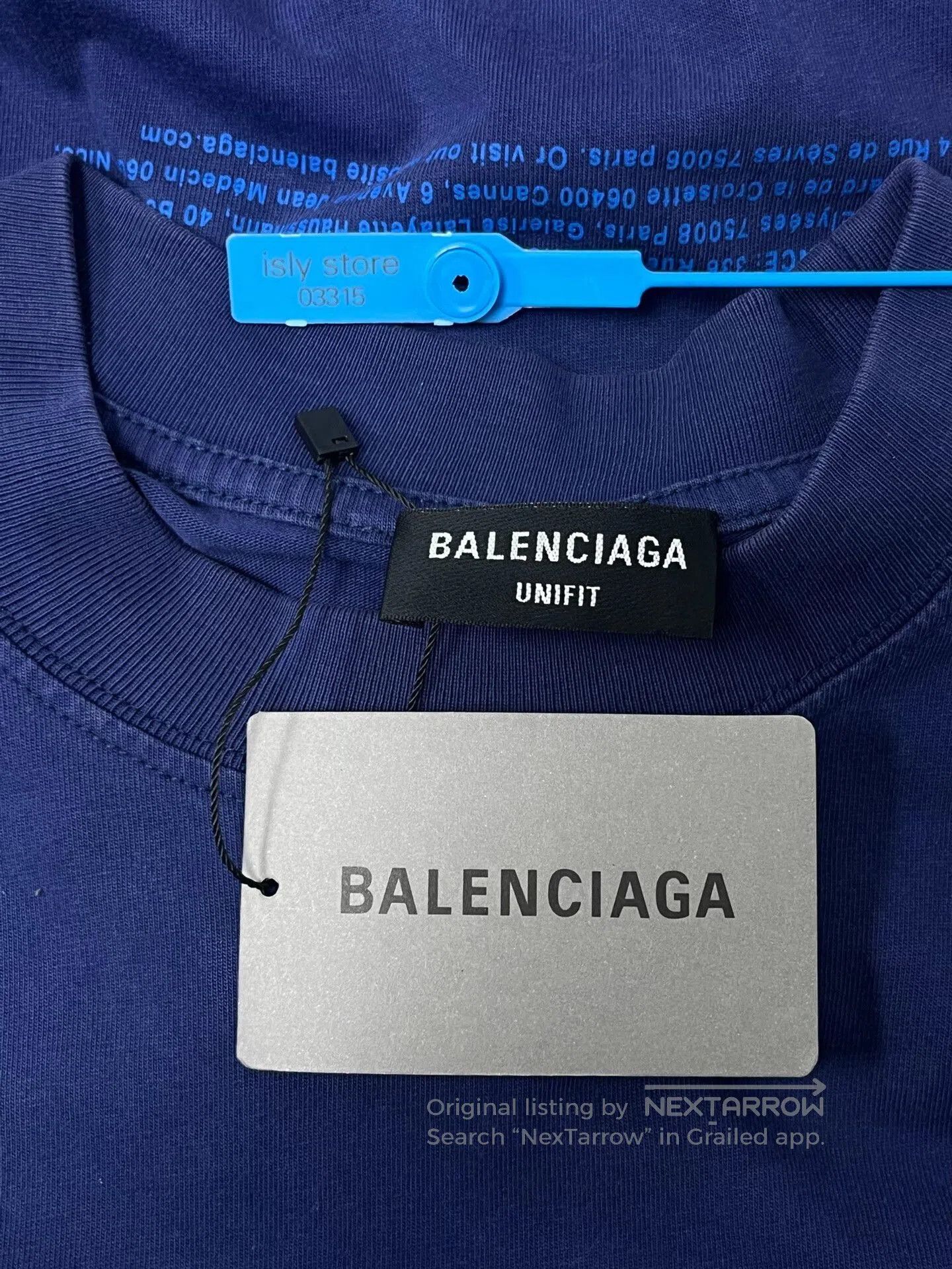 Balenciaga Balenciaga Vintage Print Blue Knit Short Sleeve T. Size US XXS / EU 40 - 5 Thumbnail