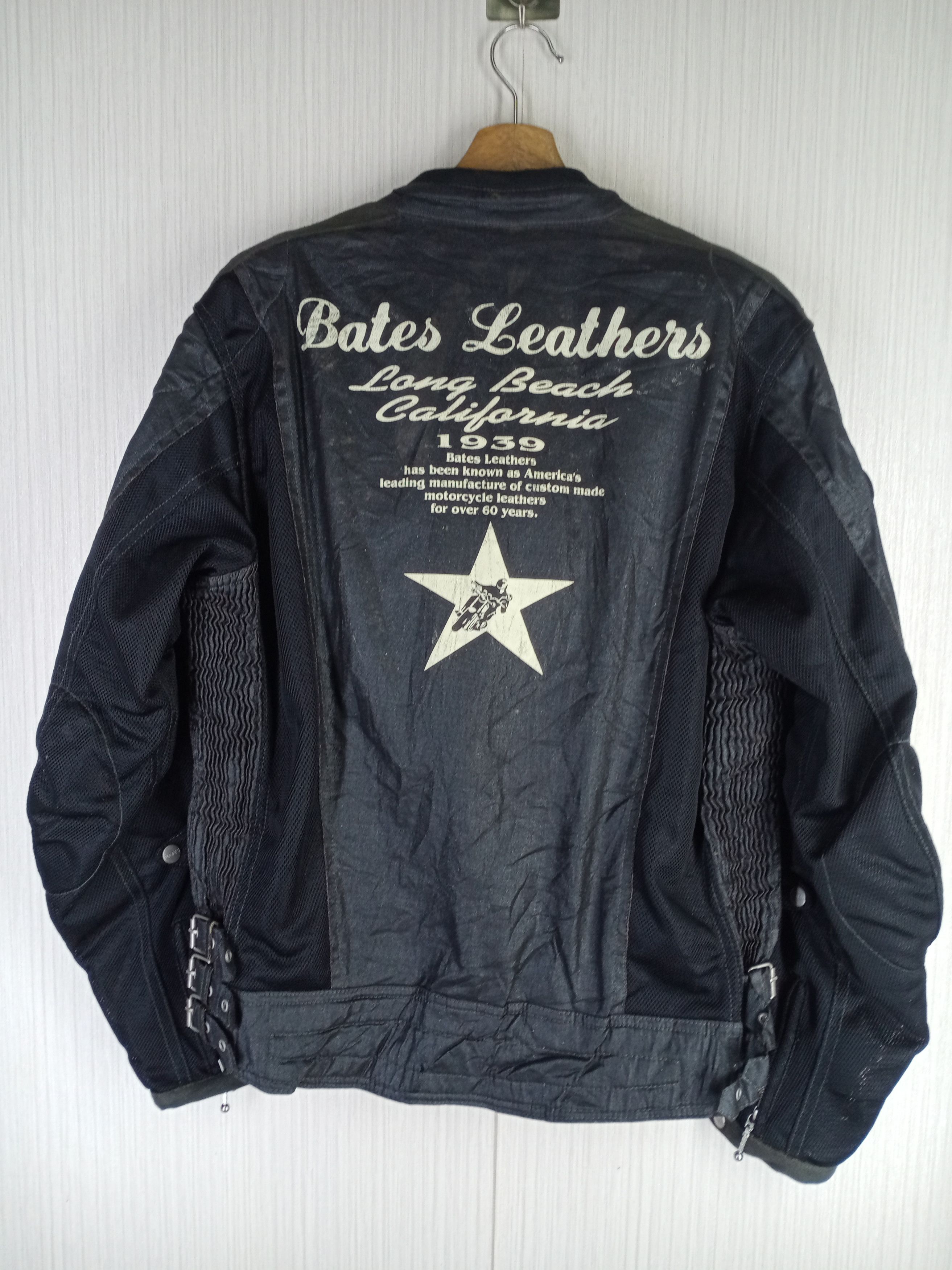 Bates Hats Custom Bates Leather Long Beach California Biker Jacket Size US XL / EU 56 / 4 - 2 Thumbnail