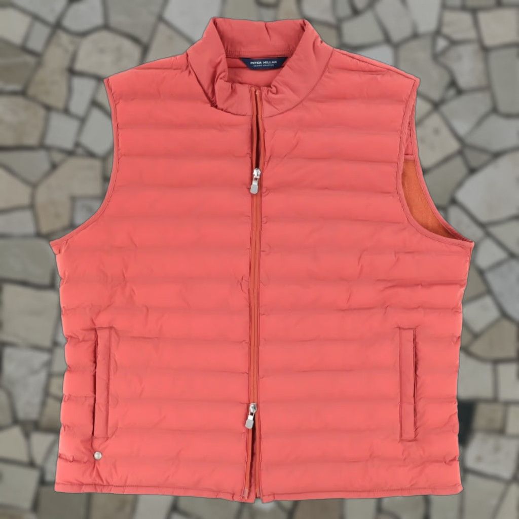 Peter Millar Peter Millar Stitchless Baffle Vest Jacket Spice Men 2XL Shirt Mock Nylon Vest Size US XXL / EU 58 / 5 - 1 Thumbnail