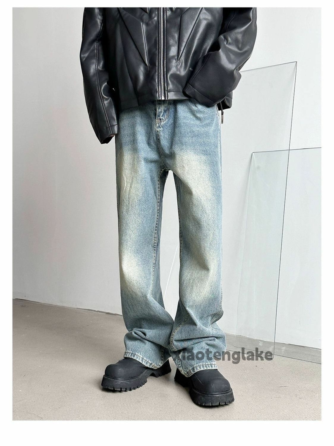 Jean × Vintage washed faded loose baggy carpenter yuppie jeans Size US 34 / EU 50 - 1 Thumbnail
