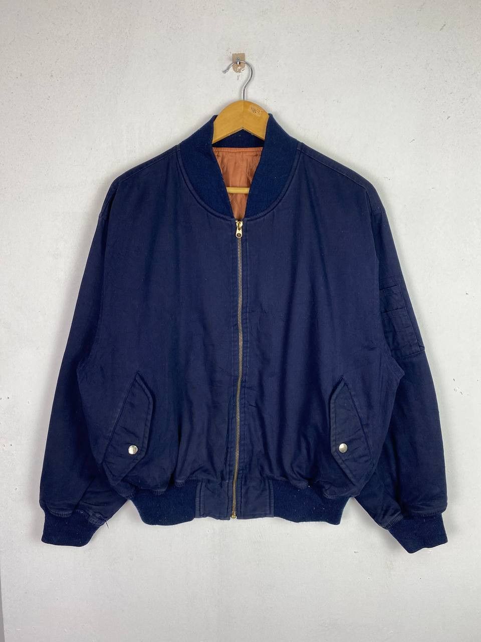 Japanese Brand vintage japanese brands bomber jacket distressed missing tag Size US XXL / EU 58 / 5 - 1 Thumbnail