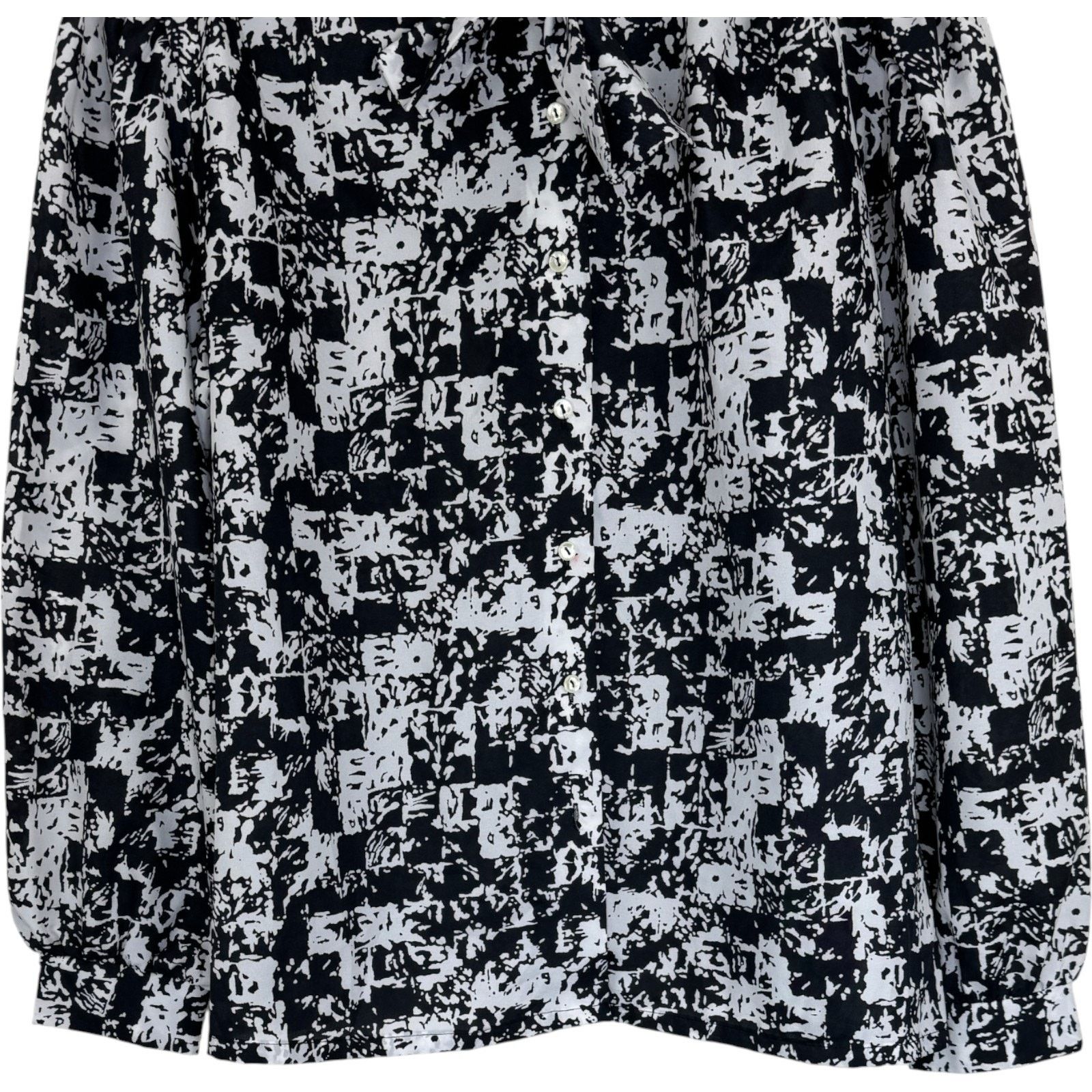 Other Jonquil by Judy Bond Blouse 22W 42 Plus Size Black White Size XXL / US 16-18 / IT 52-54 - 4 Thumbnail
