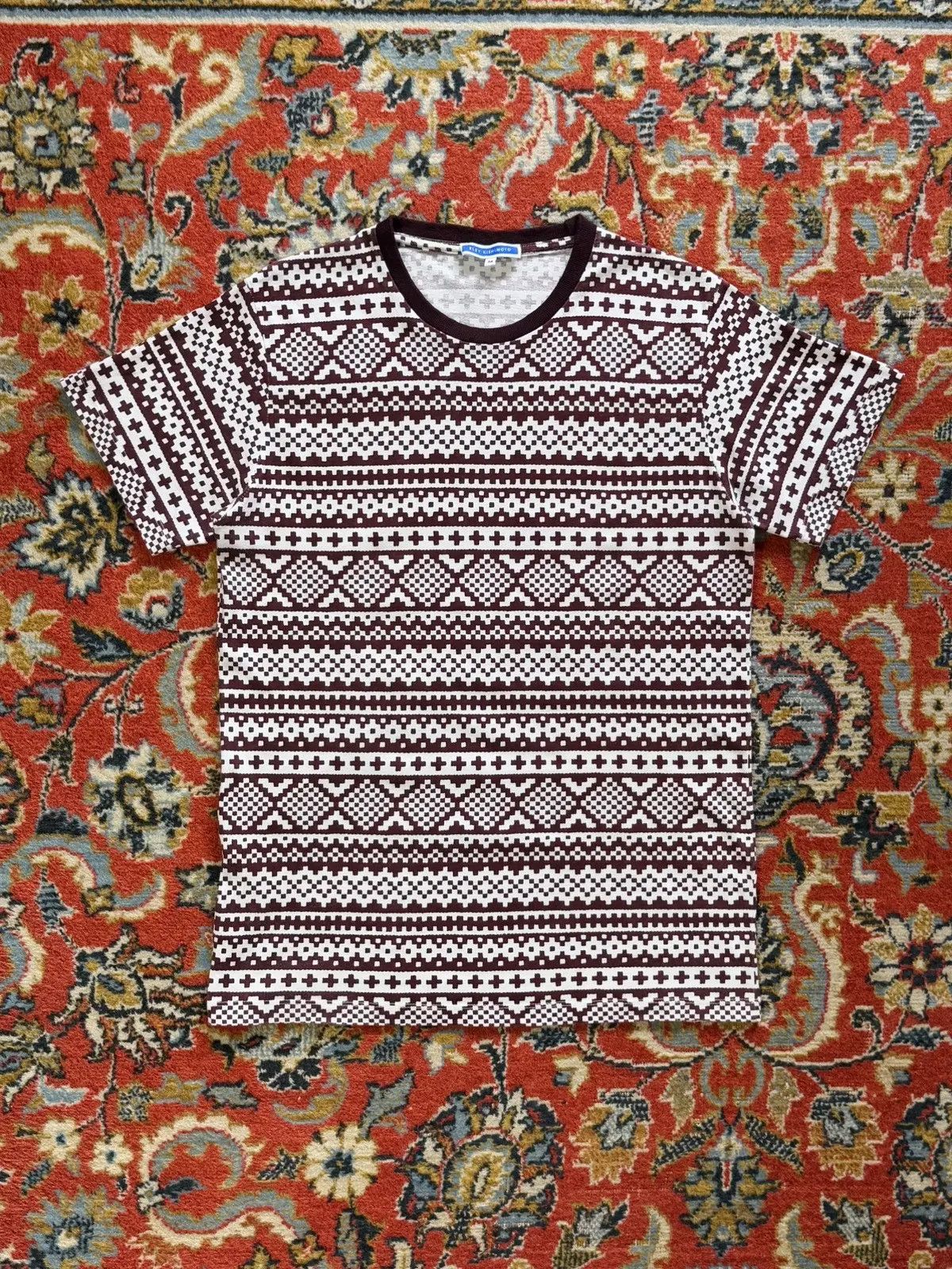 Japanese Brand Eley Kishimoto Aztec Print T-Shirt Tee Size US M / EU 48-50 / 2 - 2 Thumbnail