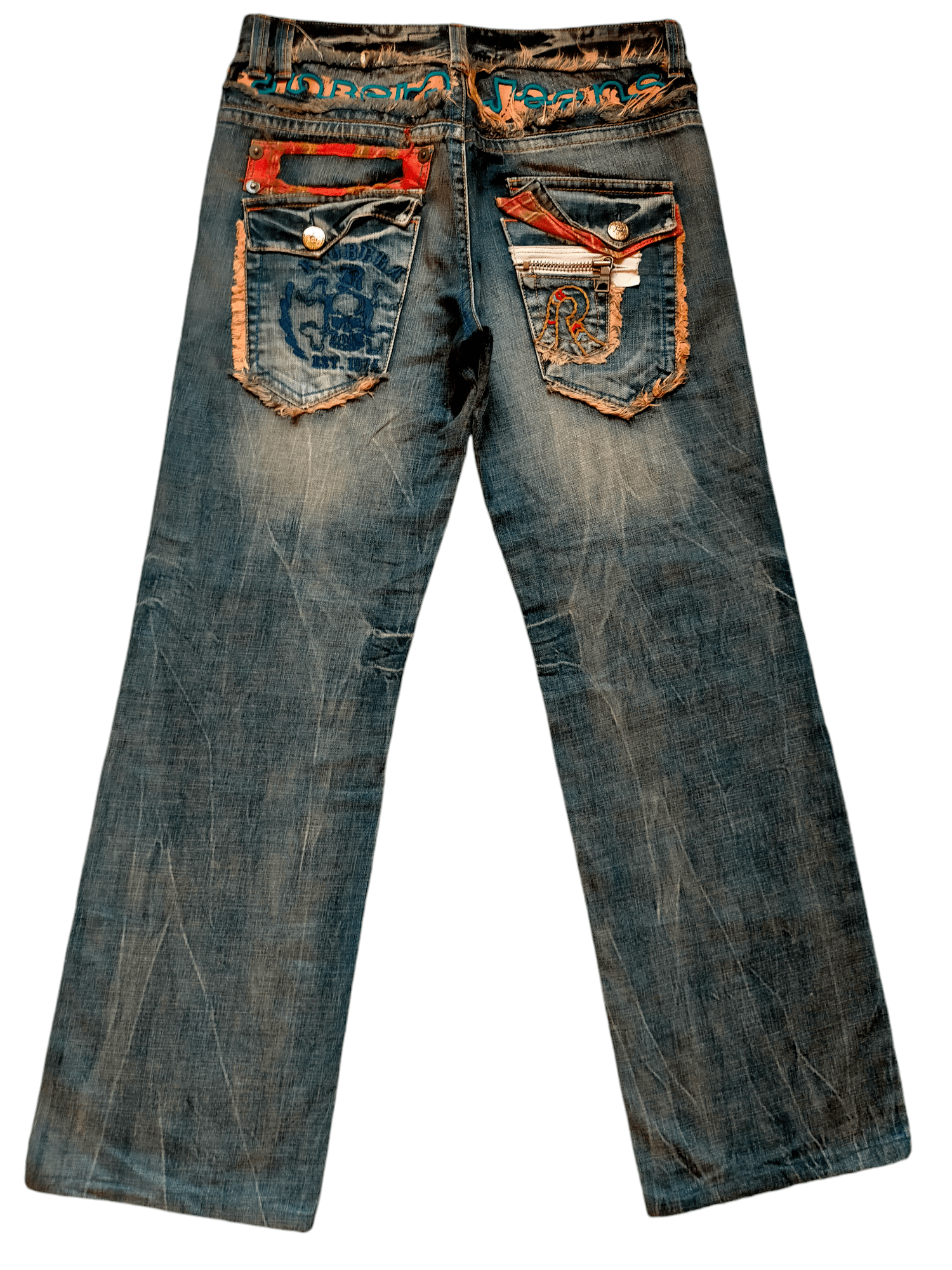 Hysteric Glamour Riobera Jeans Embroidered Rare Design Denim Pants Size US 33 - 1 Thumbnail