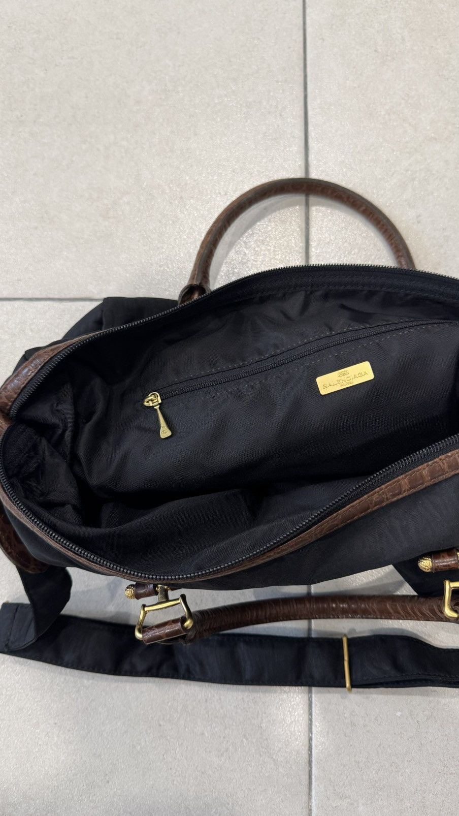 Balenciaga Balenciaga Black Nylon Two Way Bag Size ONE SIZE - 12 Thumbnail