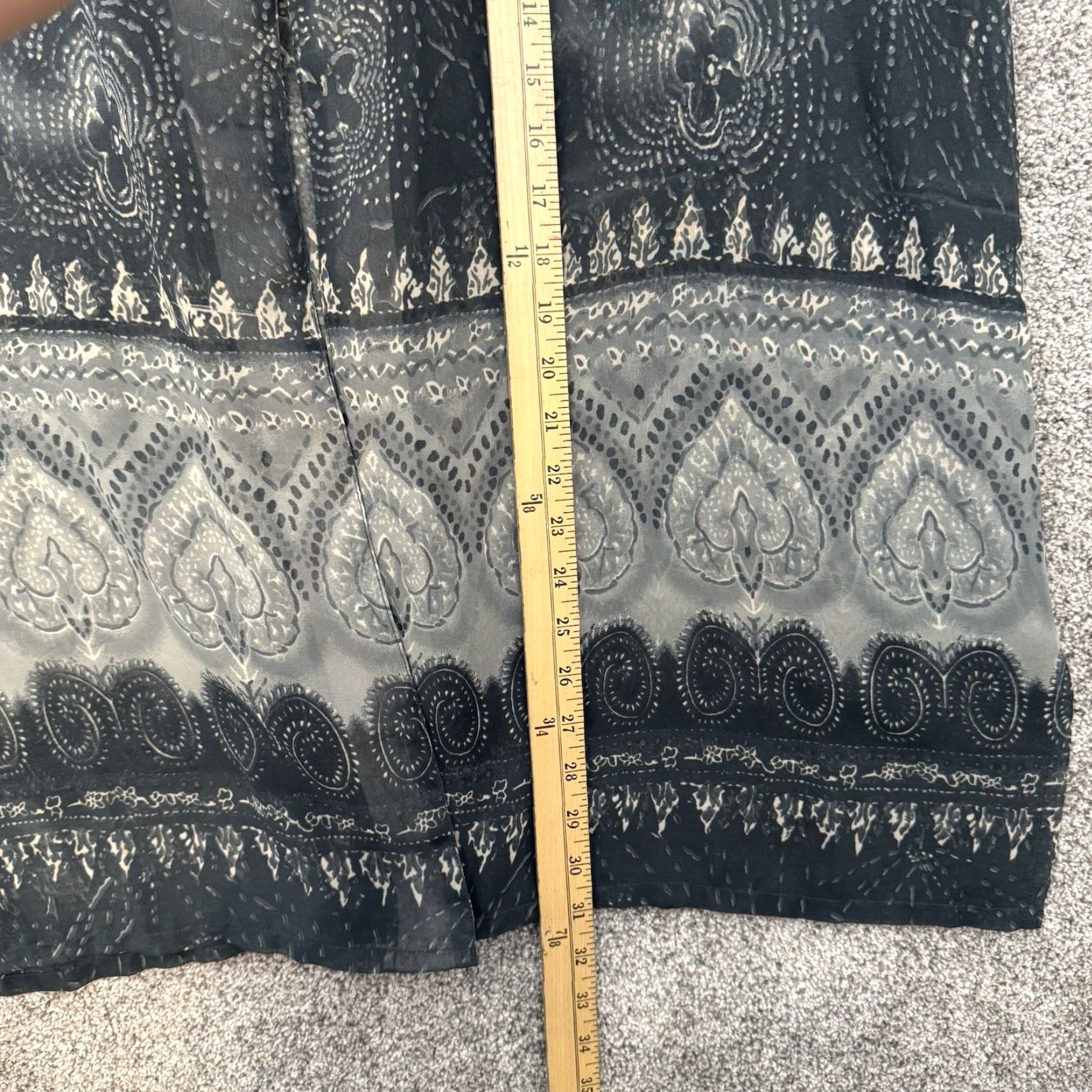 Vintage VINTAGE Nancy-K 2 Piece Dress Outfit/Set 1X Plus Gray Sheer Lined Maxi 90s Y2K Bohemian Hippie Whimsigoth Lagenlook Womens Size XL / US 12-14 / IT 48-50 - 3 Thumbnail