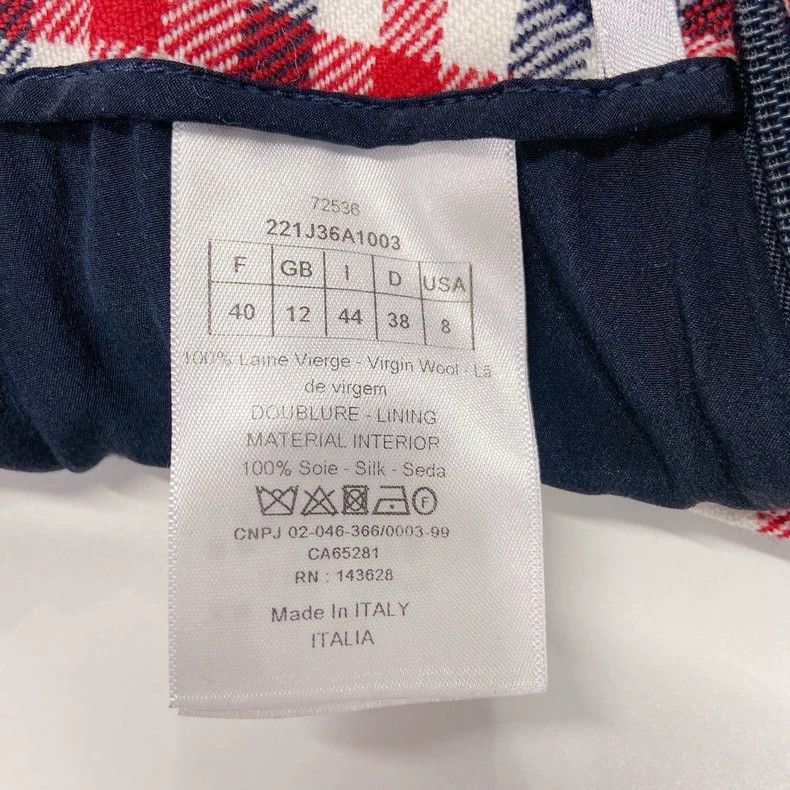 Dior Dior Red plaid wool skirt Size 26" / US 2 / IT 38 - 9 Thumbnail