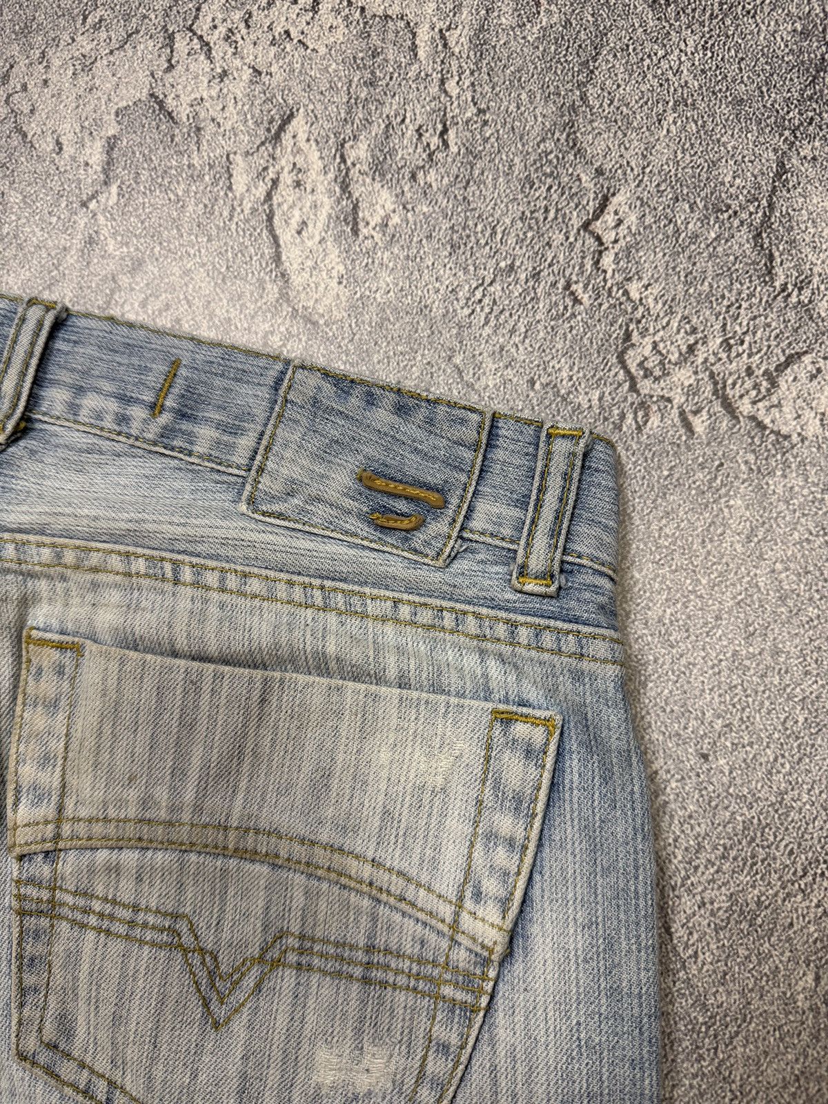 Diesel Y2K Flare Opium LGB Style Diesel Distressed Denim Jeans Size US 32 / EU 48 - 9 Thumbnail