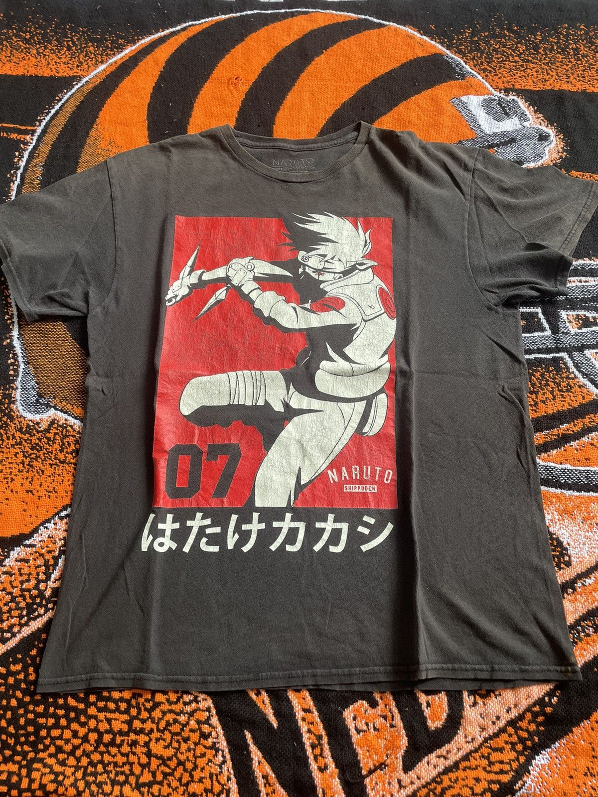 Anime × Japanese Brand Naruto Shippuden Kakashi Black T-shirt Size US L / EU 52-54 / 3 - 2 Thumbnail