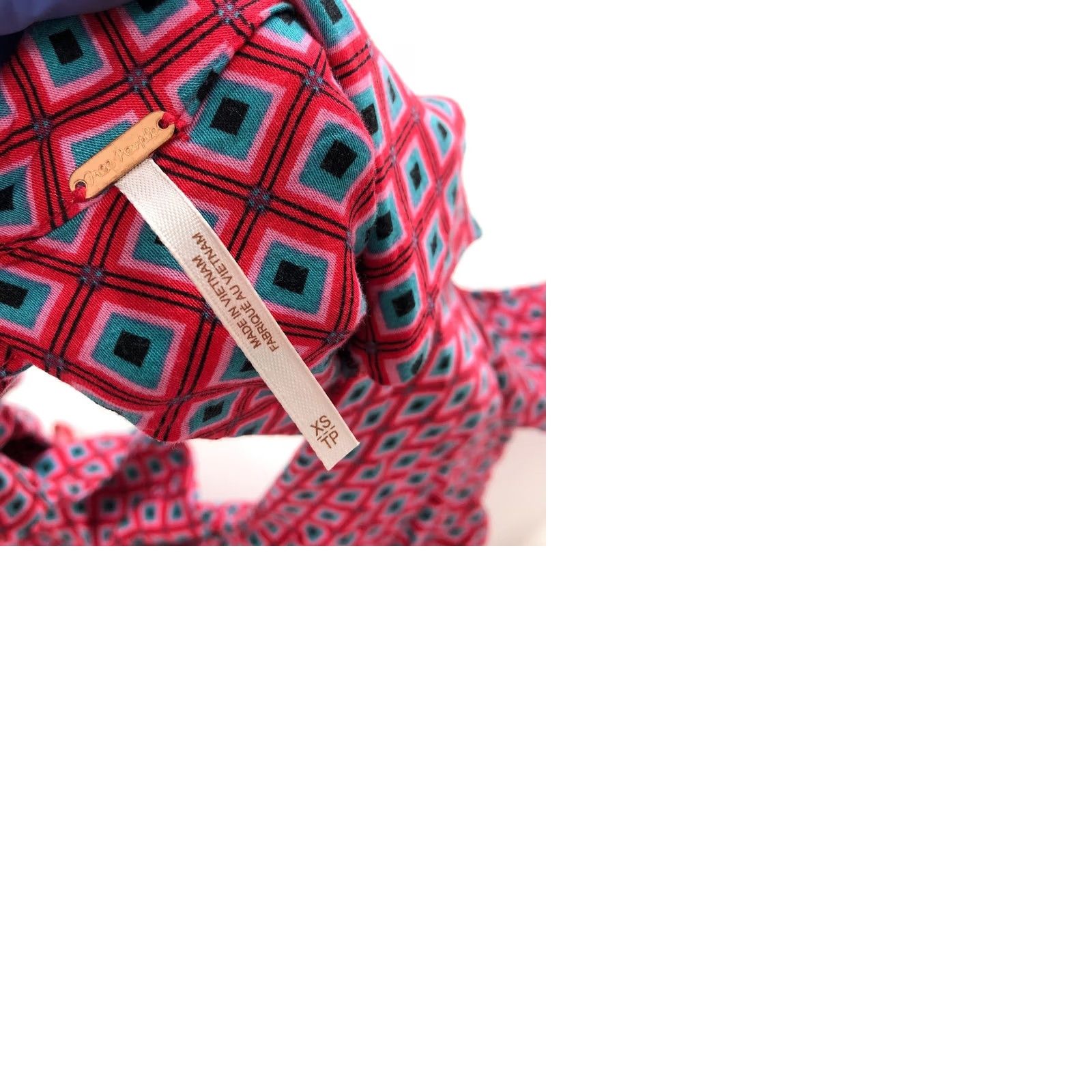 Free People Free People XS Dress Shirt Wrap Open Back Above Knee Pink Red MINT All Over Print Vintage No Size XS / US 0-2 / IT 36-38 - 10 Thumbnail