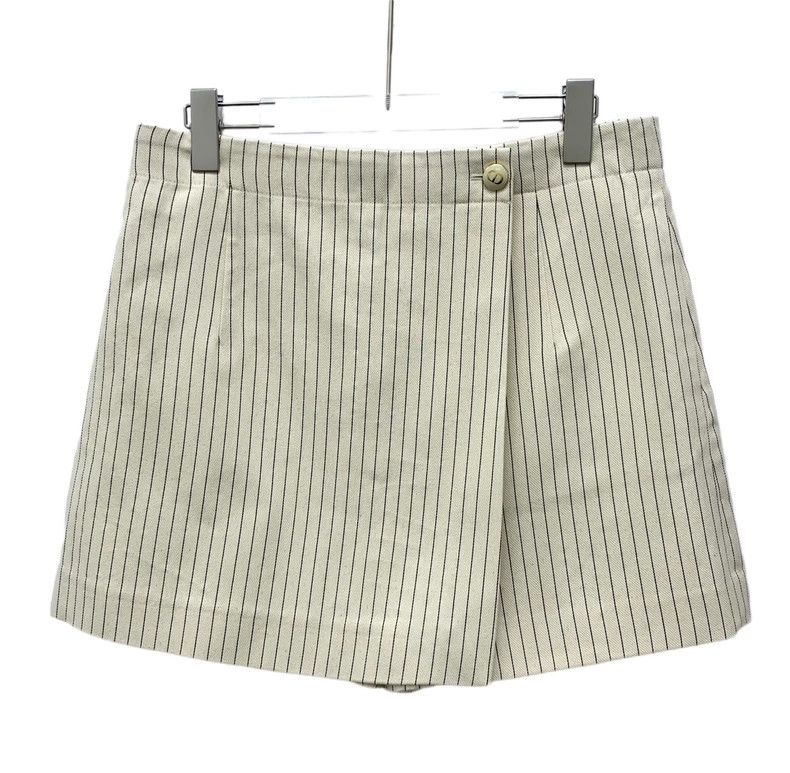 Dior Dior Beige striped cotton casual pants skirt Size 26" / US 2 / IT 38 - 1 Thumbnail