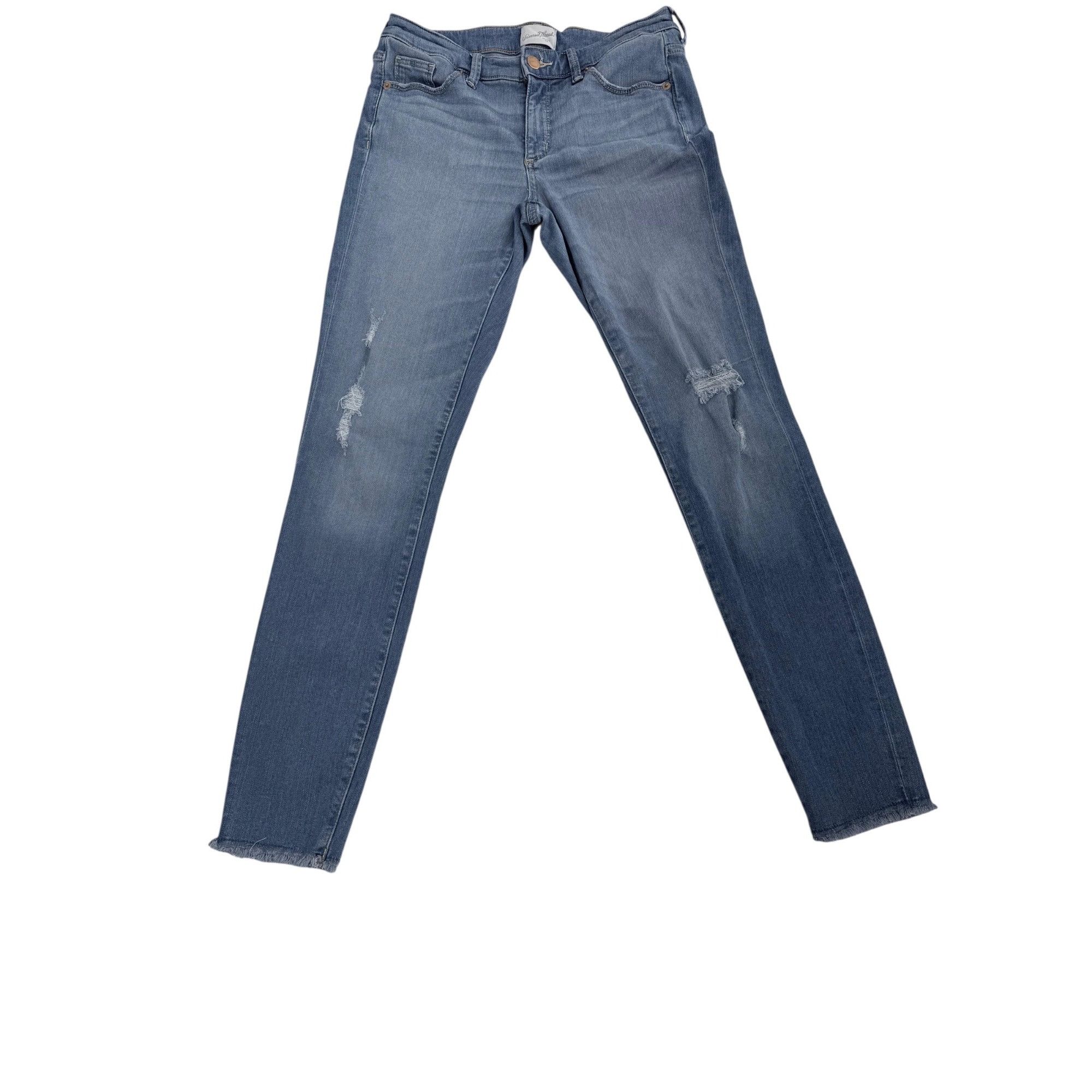 Other Universal Thread Jeans - Light Wash Skinny - Raw Hem -4- VGC Size 27" / US 4 / IT 40 - 8 Thumbnail