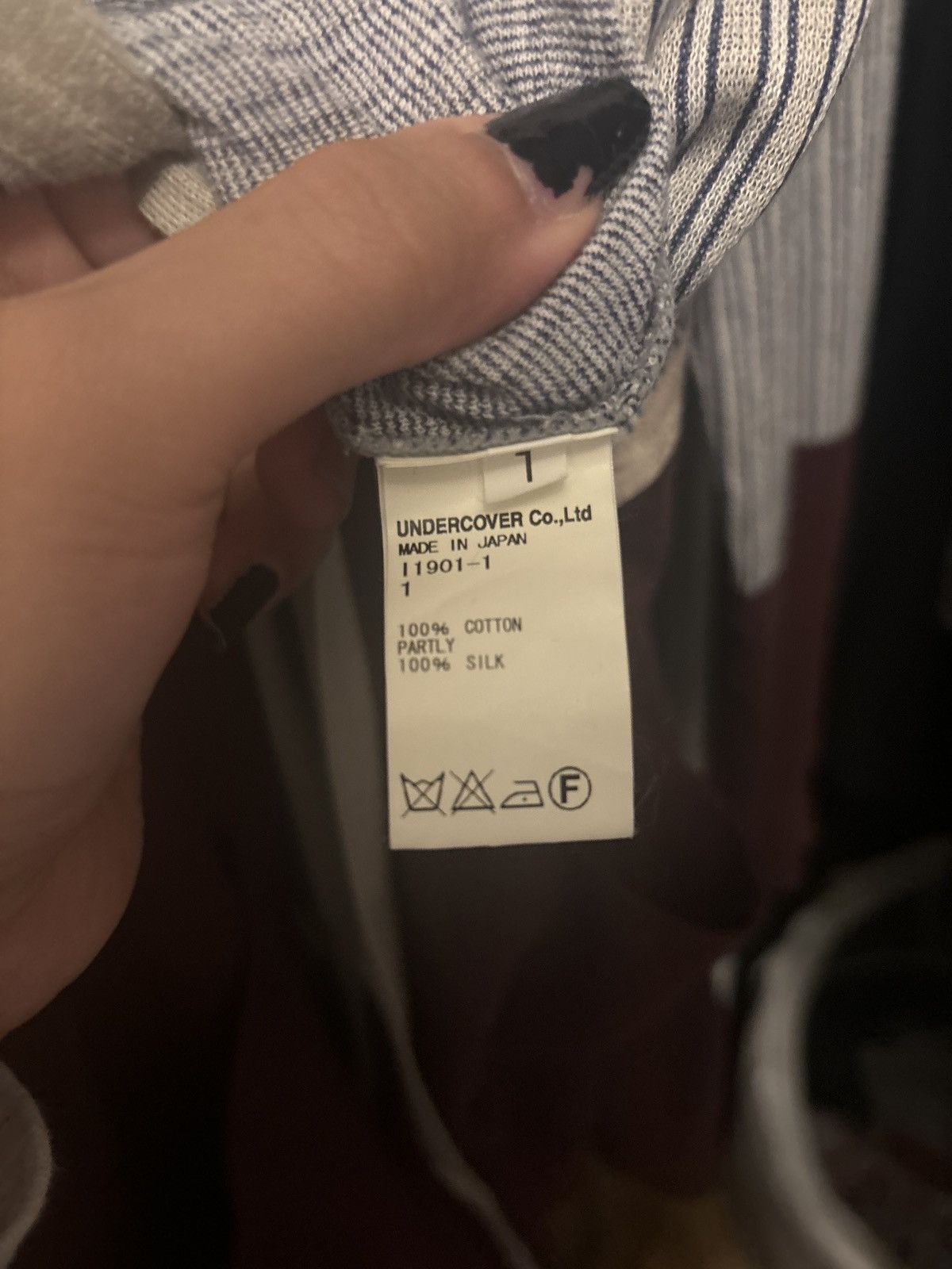 Undercover undercover burgundy and white striped cardigan Size US S / EU 44-46 / 1 - 4 Thumbnail