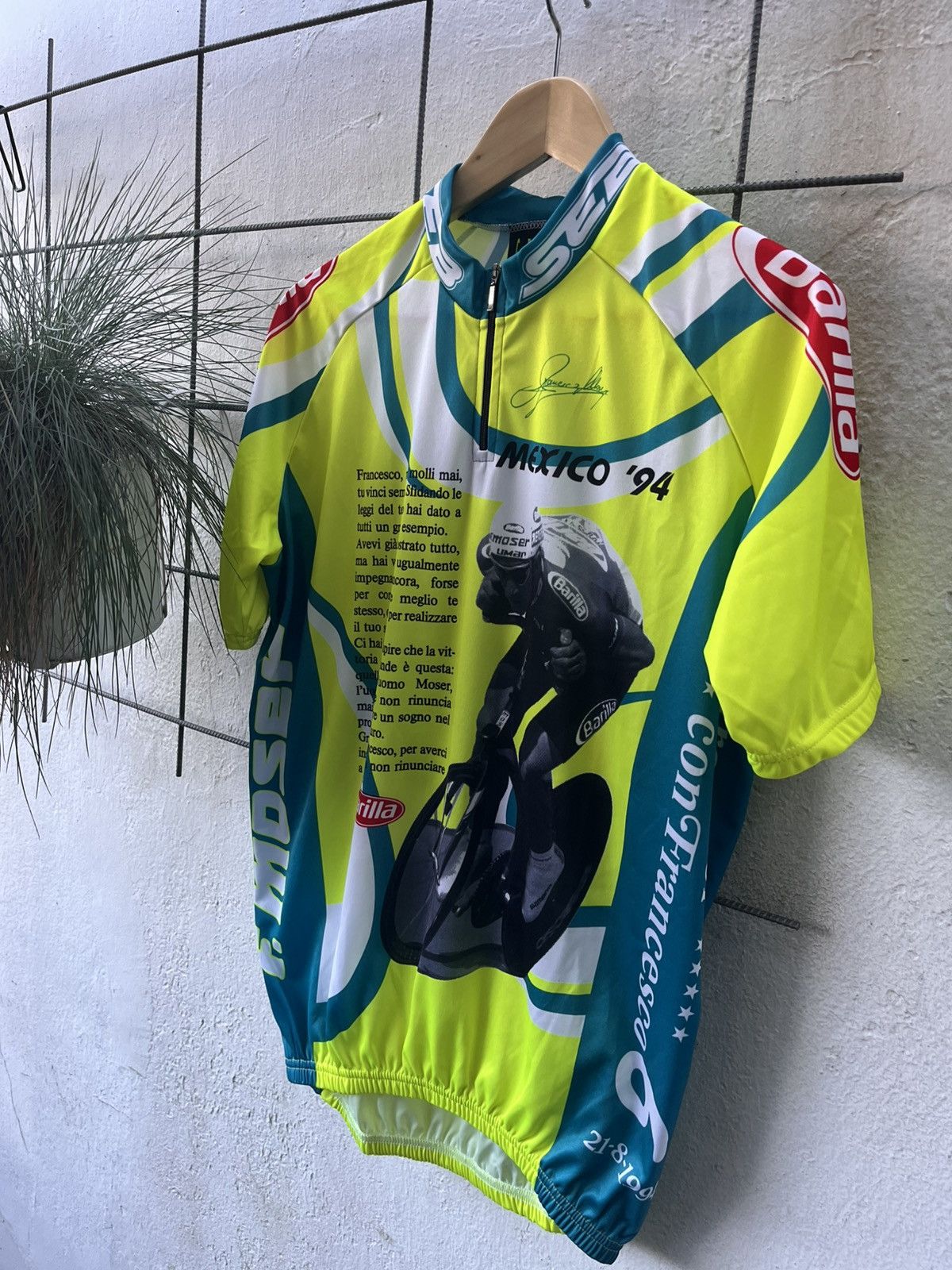Vintage SEB Vintage Bicycle italian Jersey Francesco Moser Size US XXL / EU 58 / 5 - 3 Thumbnail