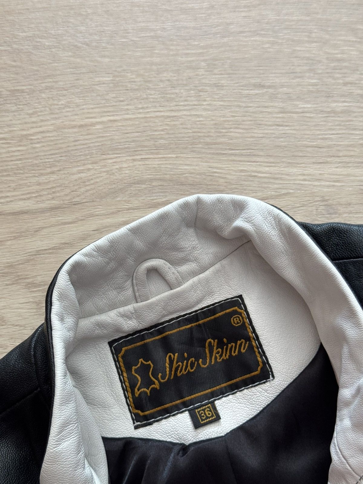 Genuine Leather Vintage Shic Skinn y2k Genuine Leather Moto Racing Jacket Size XS / US 0-2 / IT 36-38 - 6 Thumbnail