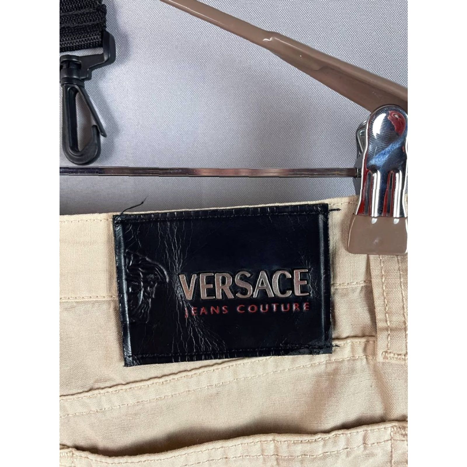 Versace Jeans Couture Versace Jeans Couture Jeans Beige 26" 31" Inseam 5-Pocket Regular Fit Womens L Cotton Denim Button Zip Straight Leg Belt Loop Fly Button Size 36" / US 14 / IT 50 - 4 Thumbnail