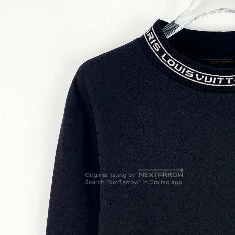 Louis Vuitton Louis Vuitton Black logo monogrammed cotton crewneck long- Size US S / EU 44-46 / 1 - 3 Thumbnail